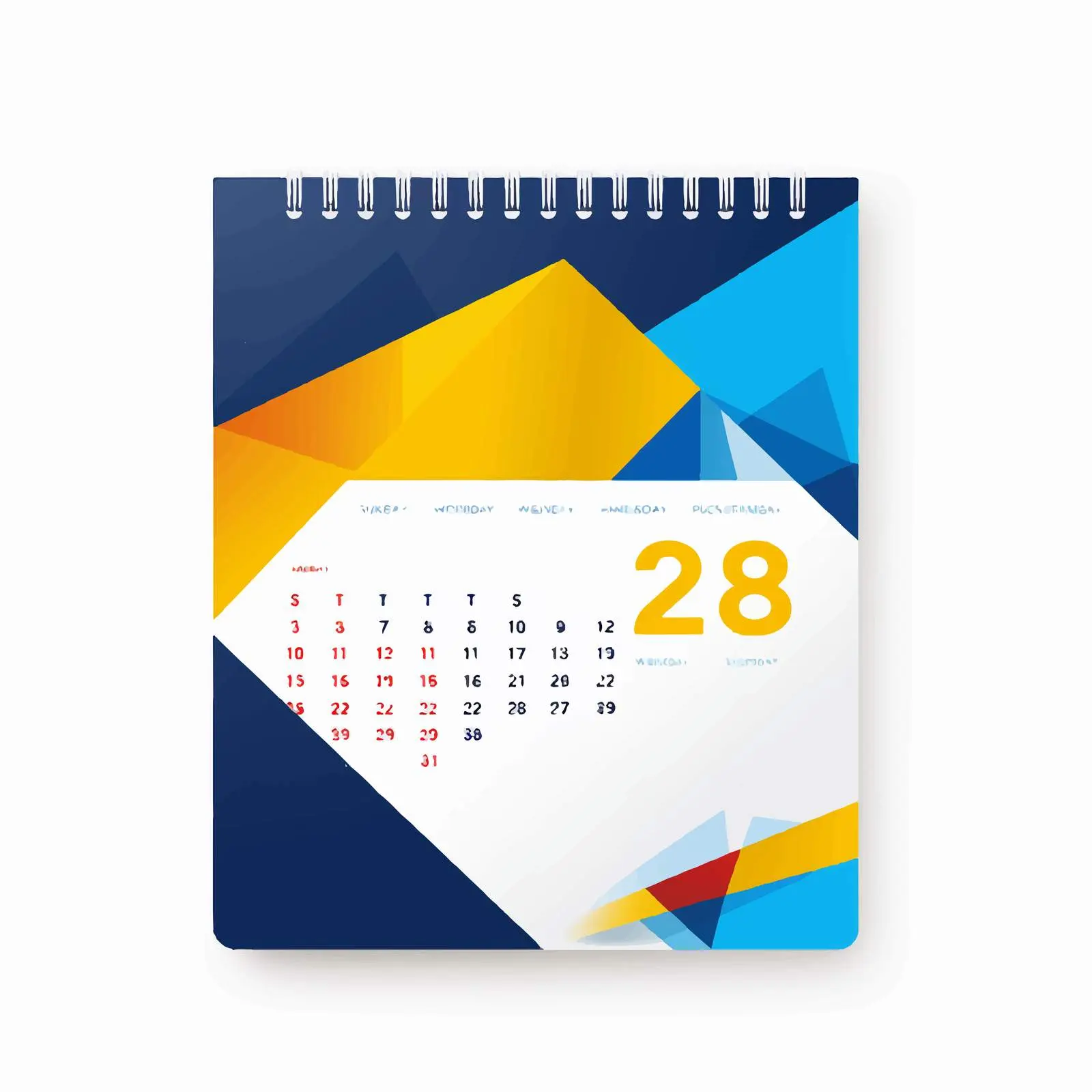 2023 Geometric Business Calendar Template — free download from Dotvec