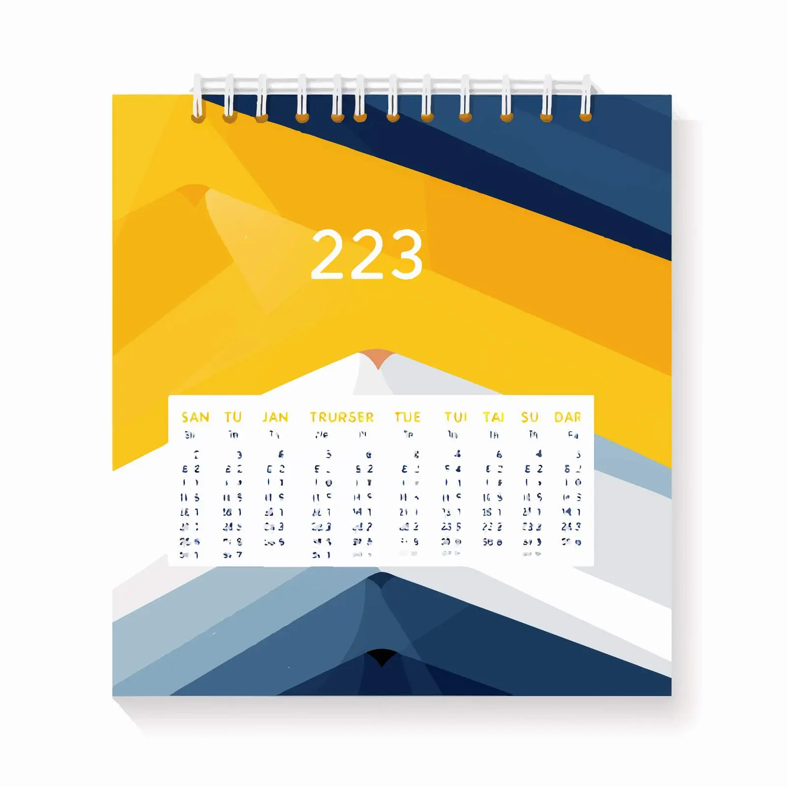 2023 Geometric Business Calendar Template — free download from Dotvec