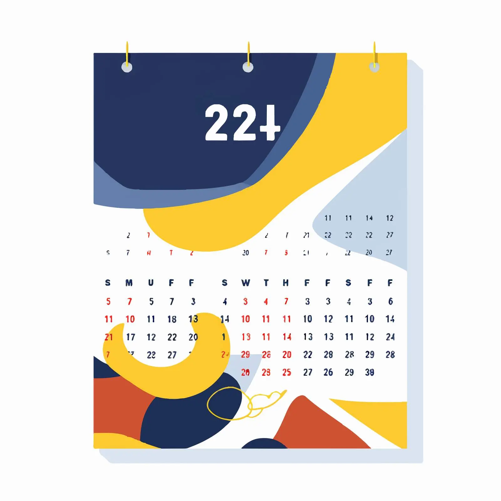 2023 Geometric Business Calendar Template — free download from Dotvec