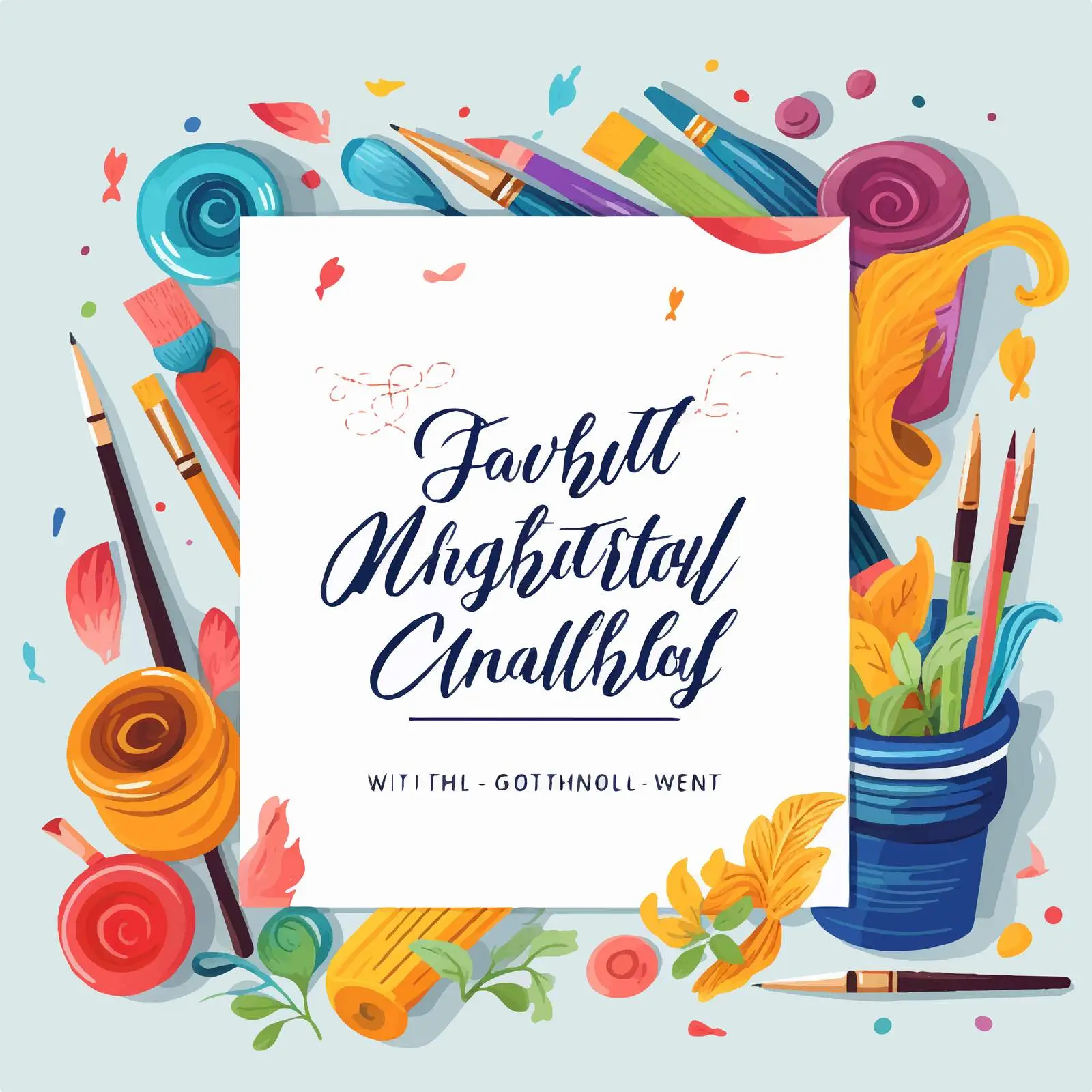 Calligraphy Workshop Flyer Design Template — free download from Dotvec