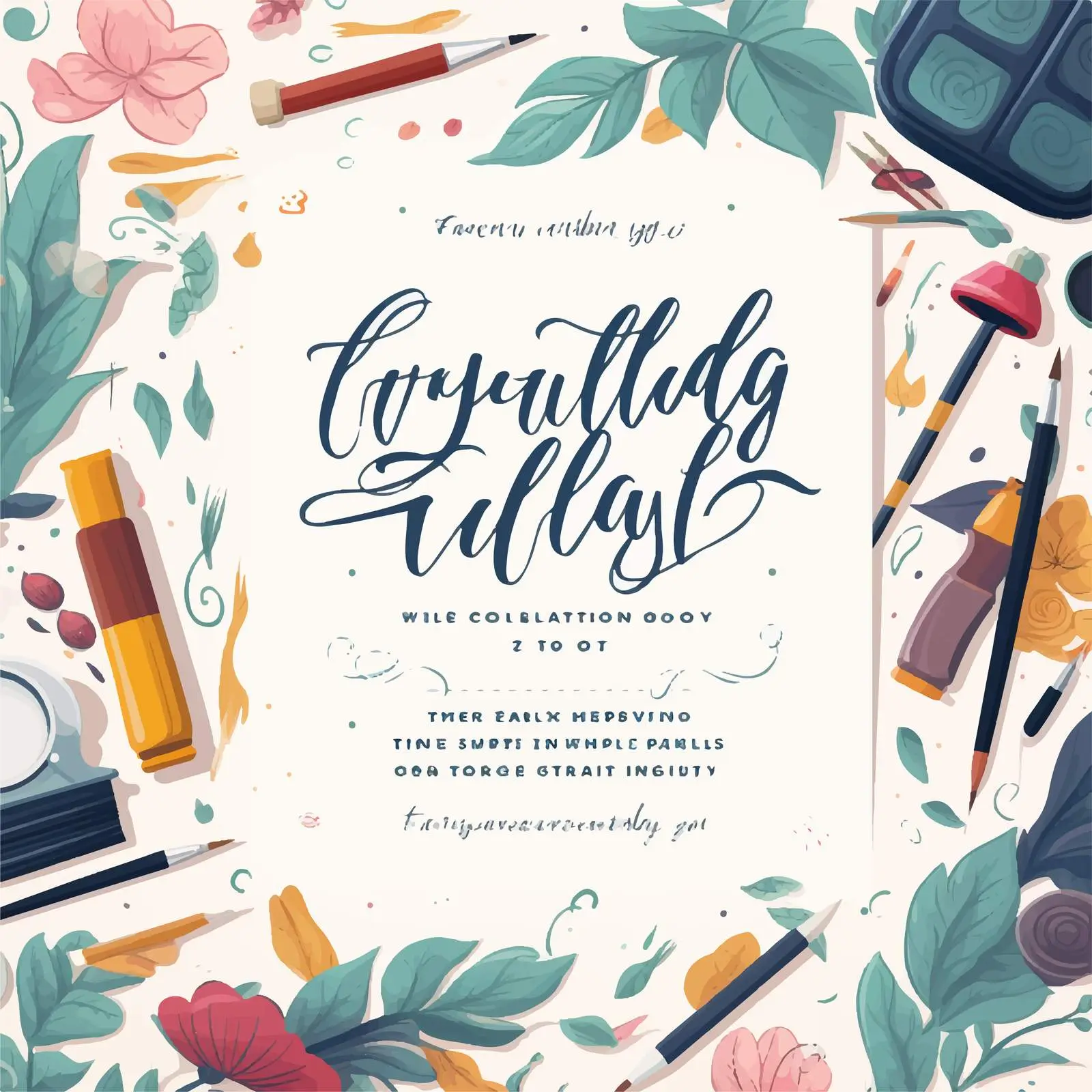 Calligraphy Workshop Flyer Design Template — free download from Dotvec