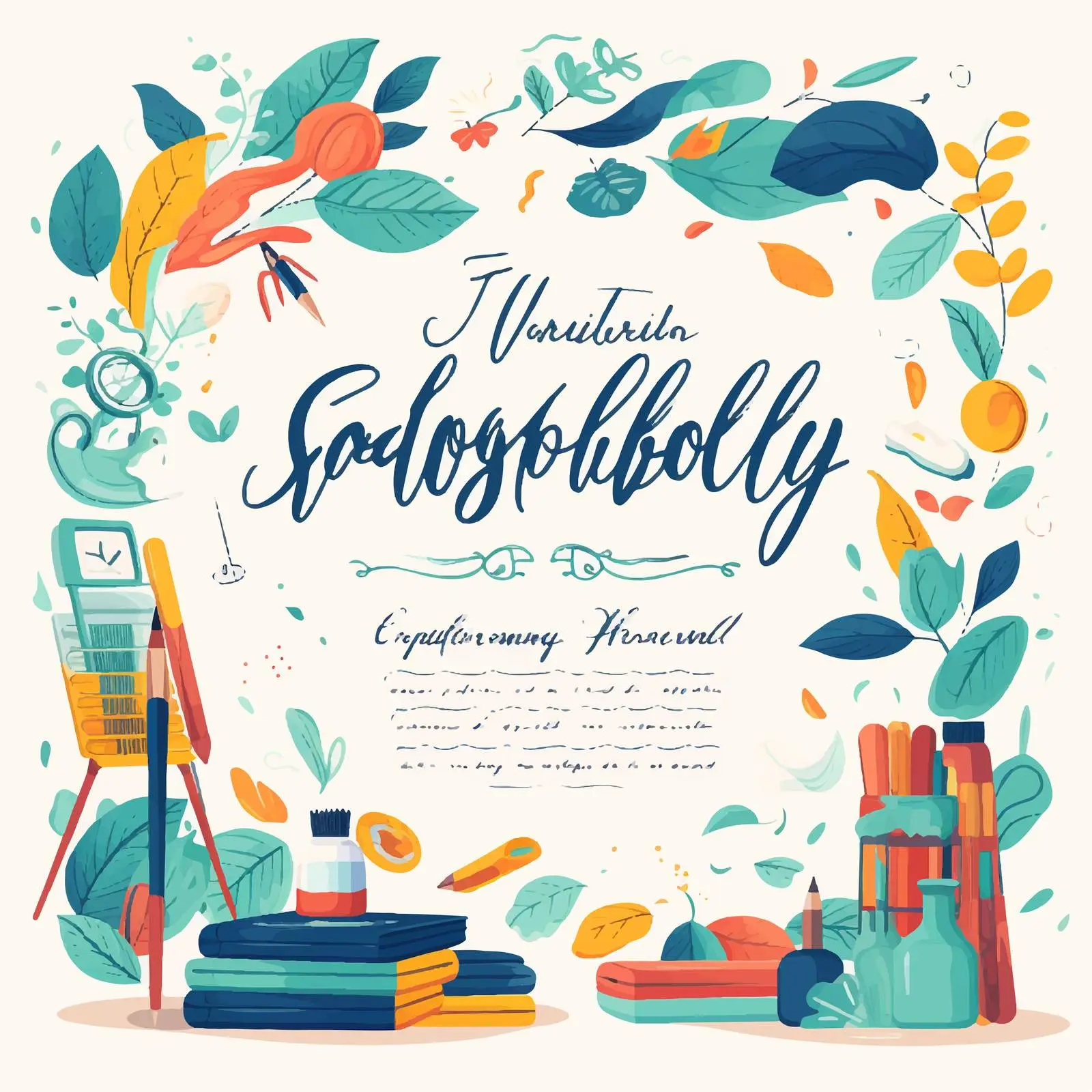 Calligraphy Workshop Flyer Design Template — free download from Dotvec