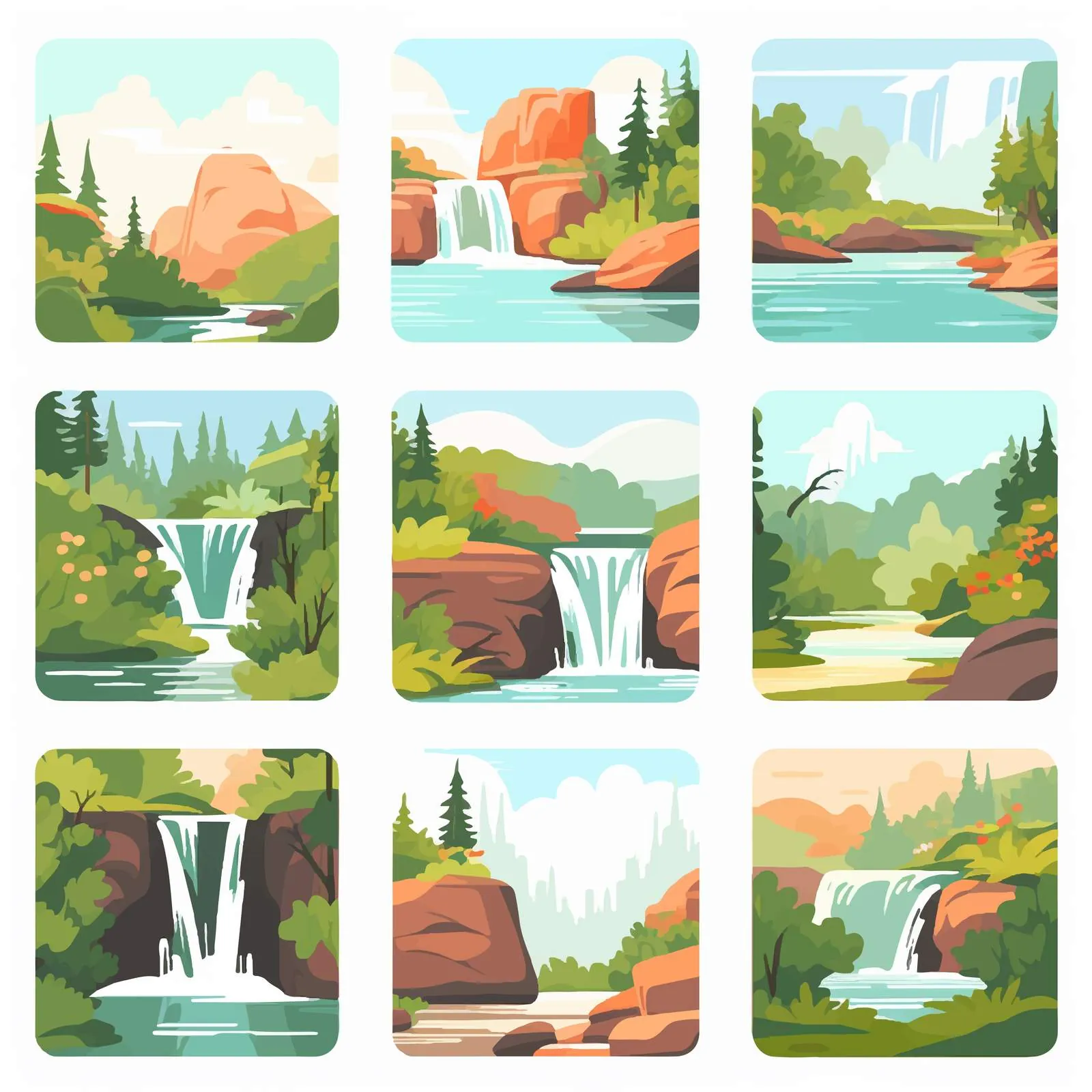 Peaceful Landscape Background Vectors for Tranquility — free download from Dotvec