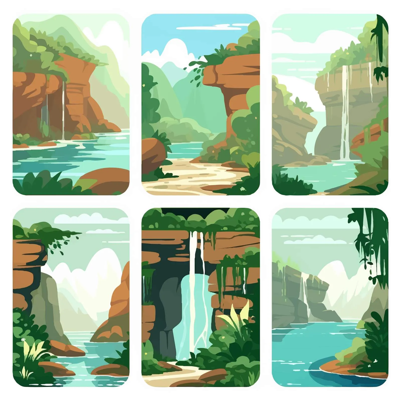 Peaceful Nature Landscapes Background Set — free download from Dotvec