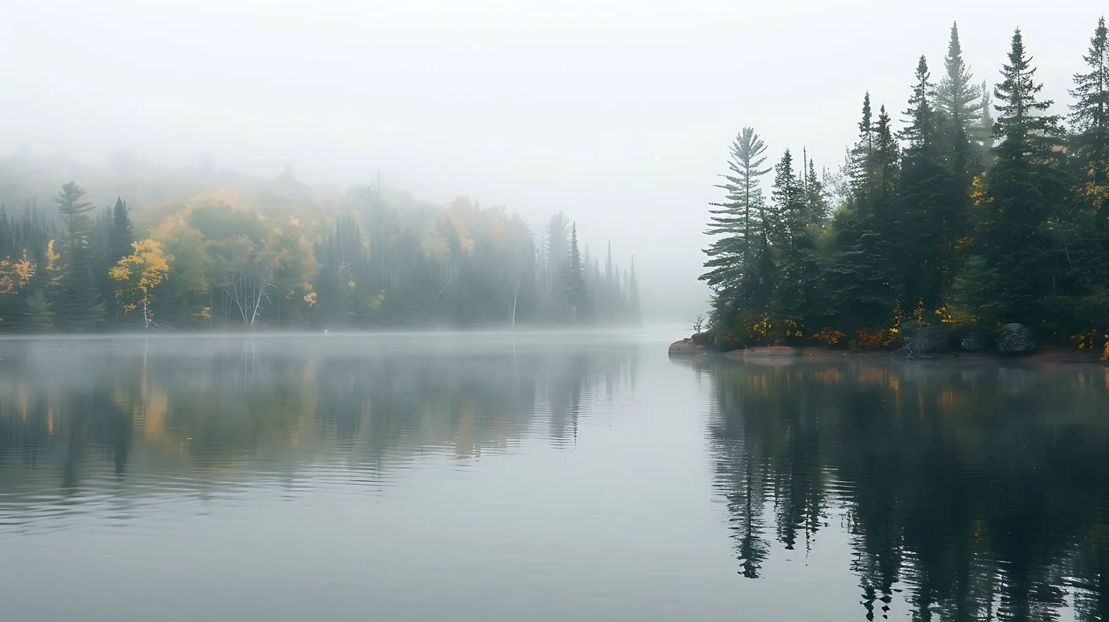 Tranquil Northern Minnesota Lake with Pine Trees — free download from Dotvec
