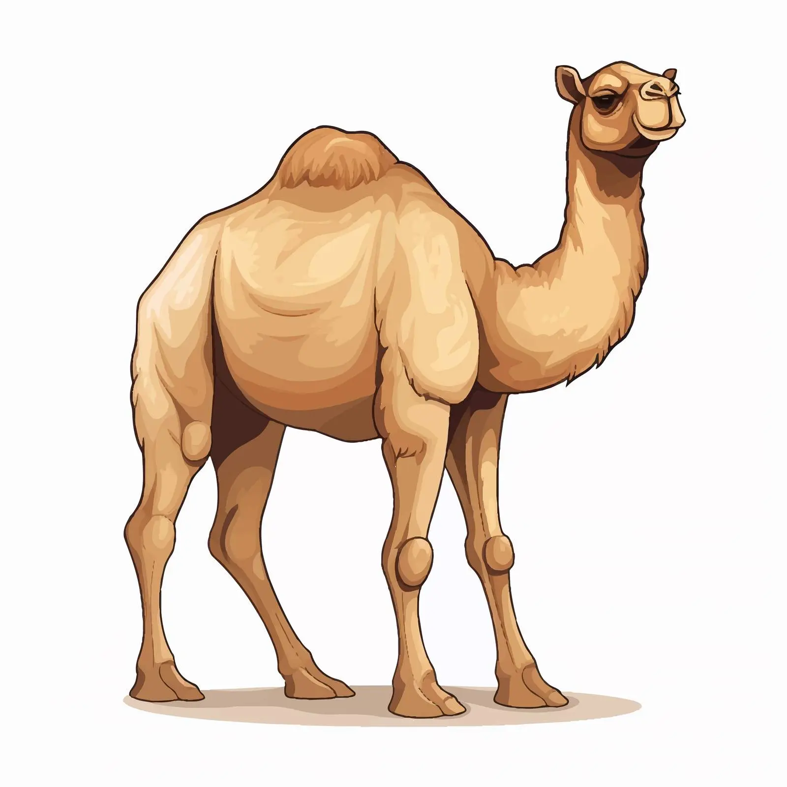 Camel Outline Vector Illustration on White Background — free download from Dotvec