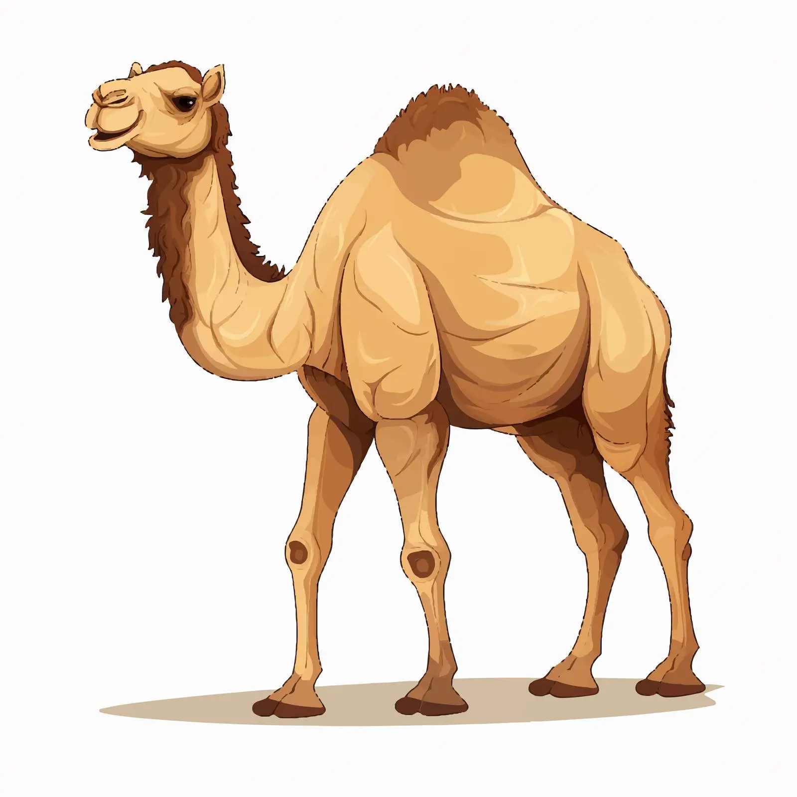 Outline Vector Illustration of a Camel — free download from Dotvec