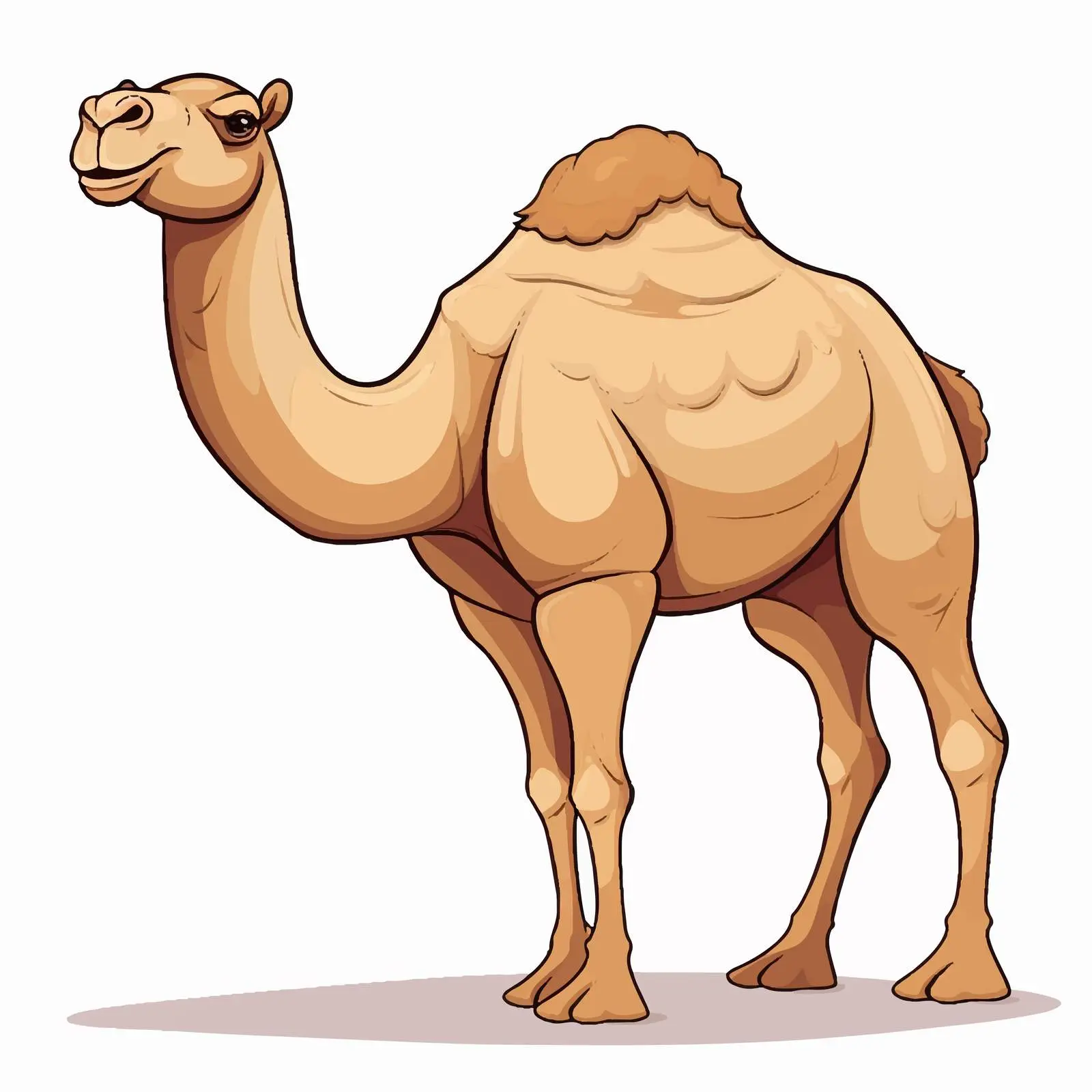 Outline Vector Illustration of a Camel — free download from Dotvec