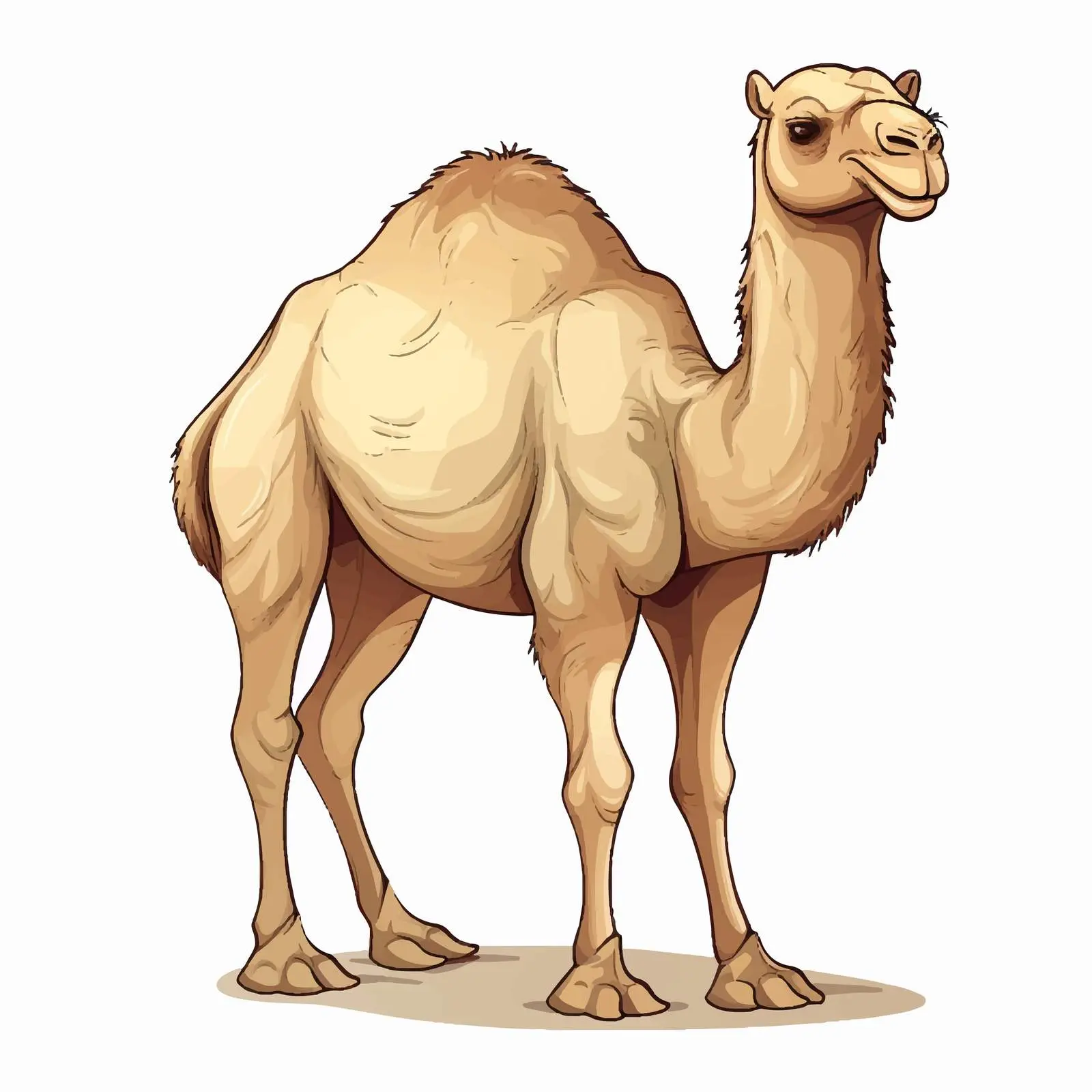 Hand-Drawn Camel Illustration on White Background — free download from Dotvec
