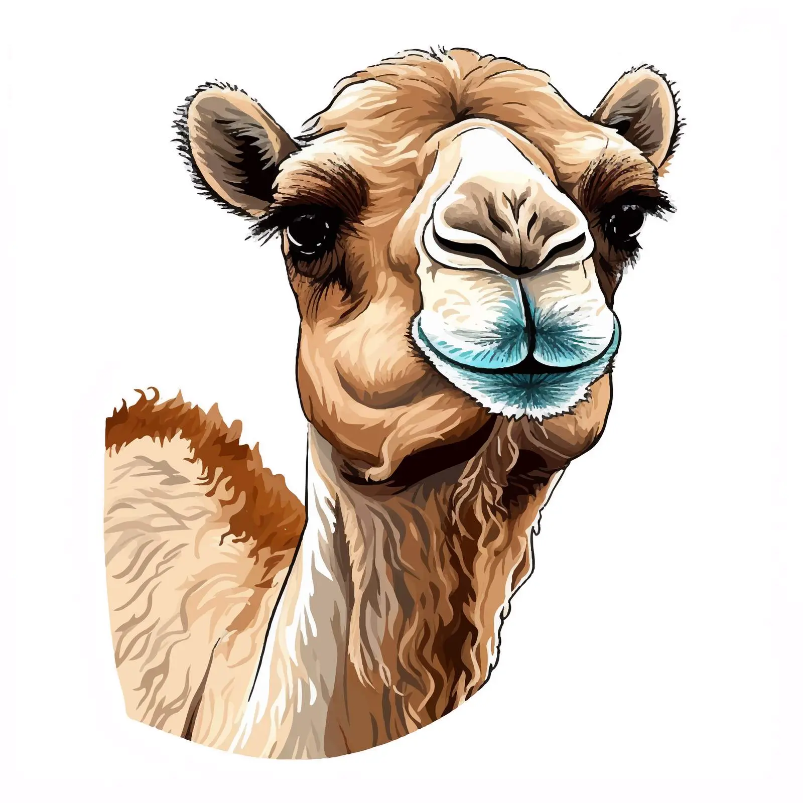 Camel Sketch Illustration on White Background — free download from Dotvec