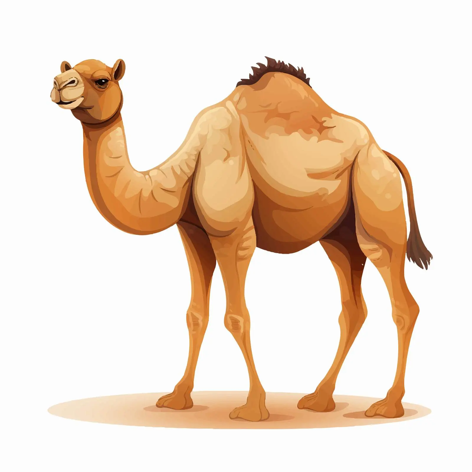 Top View Vector Illustration of Camel – free wild animals image from Dotvec