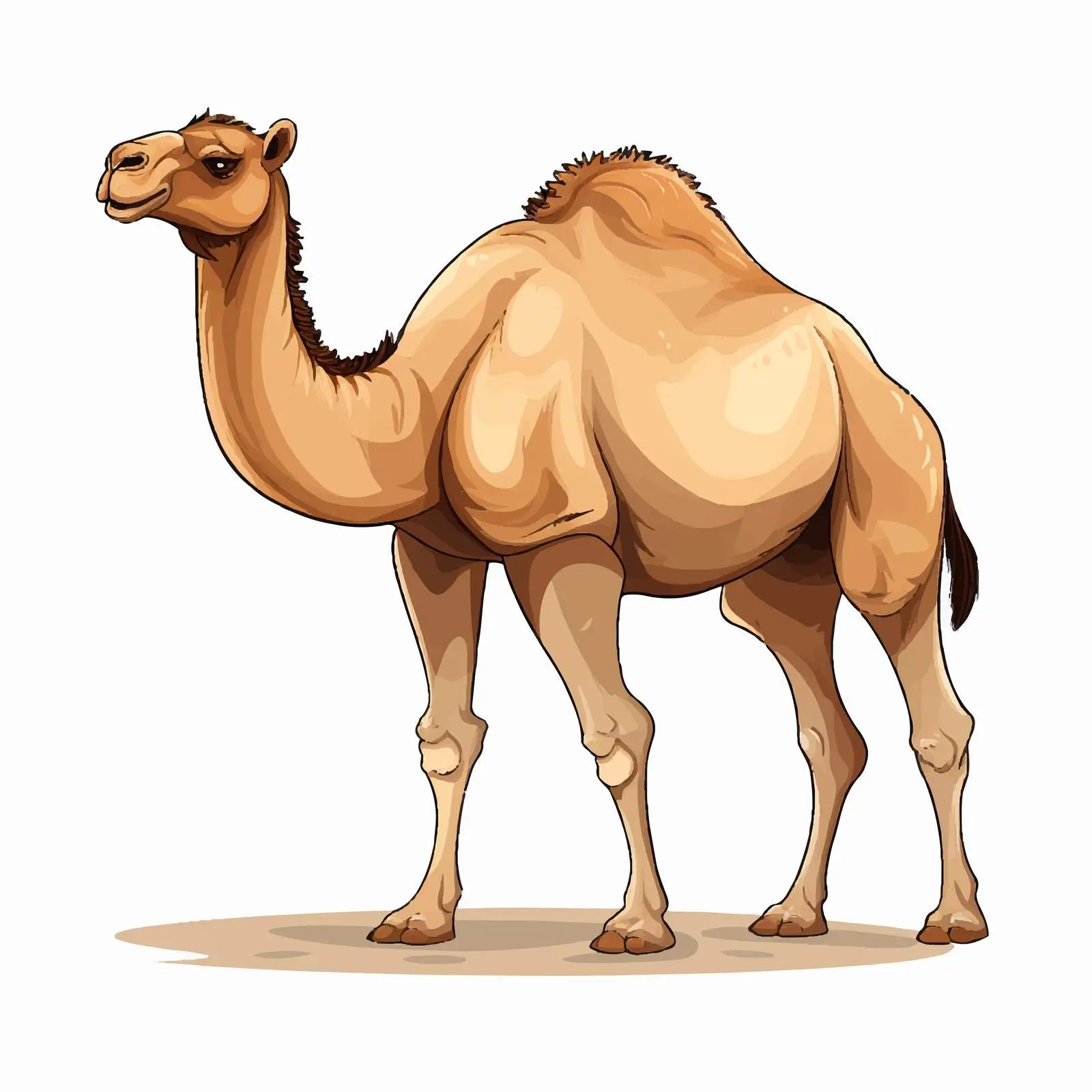 Top View Camel Vector Illustration on White Background — free download from Dotvec