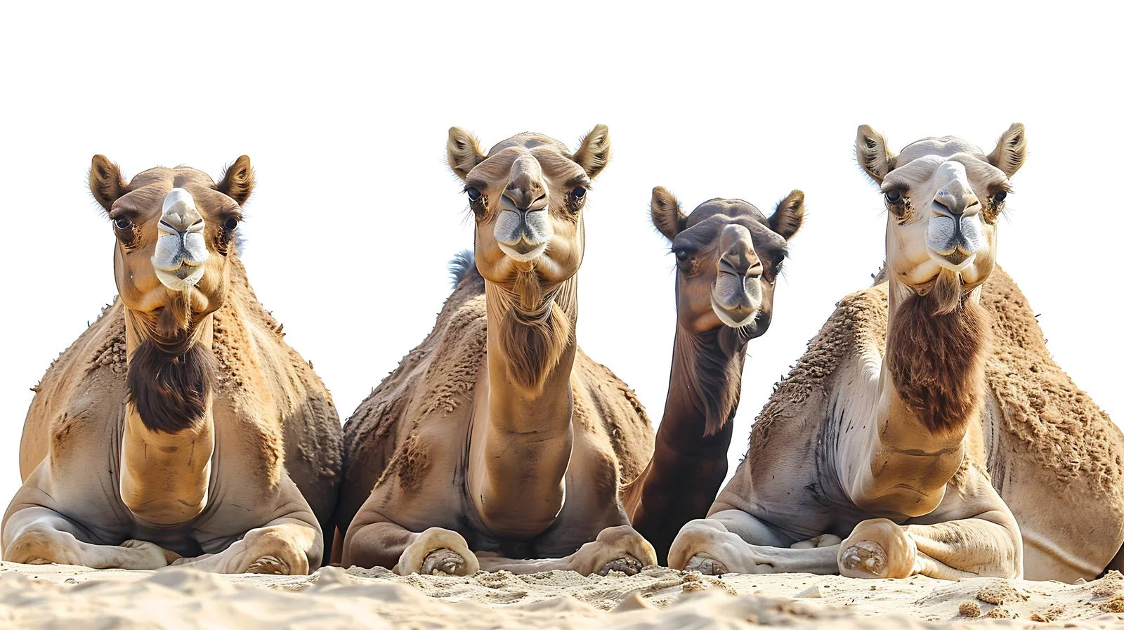 Camels Resting on Egyptian Beach — free download from Dotvec