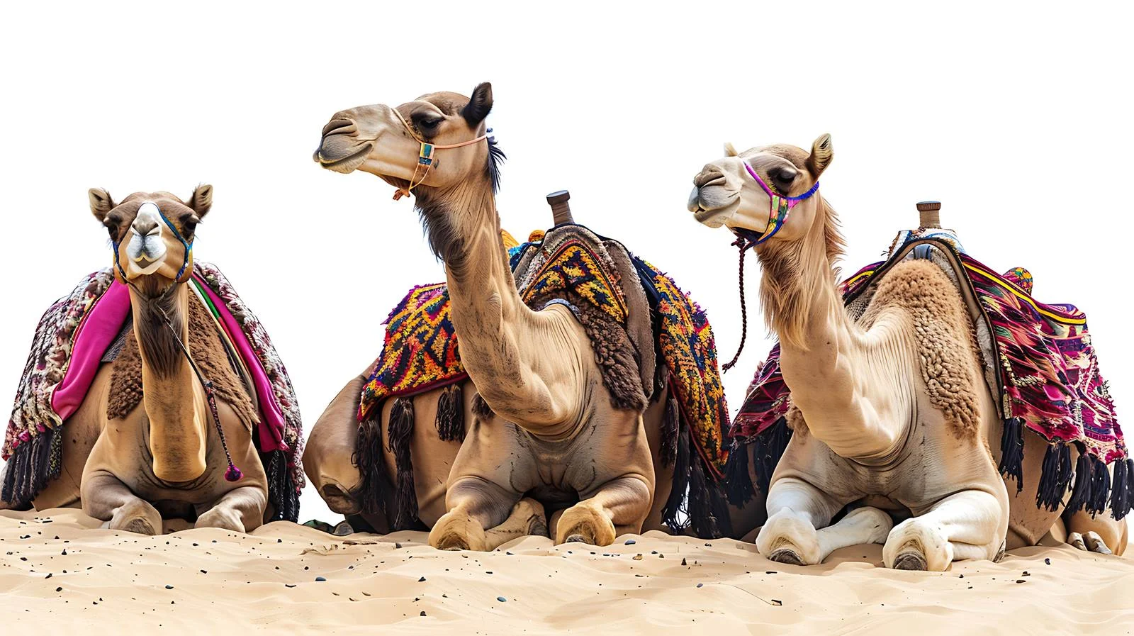 Camels Resting on Egyptian Beach — free download from Dotvec