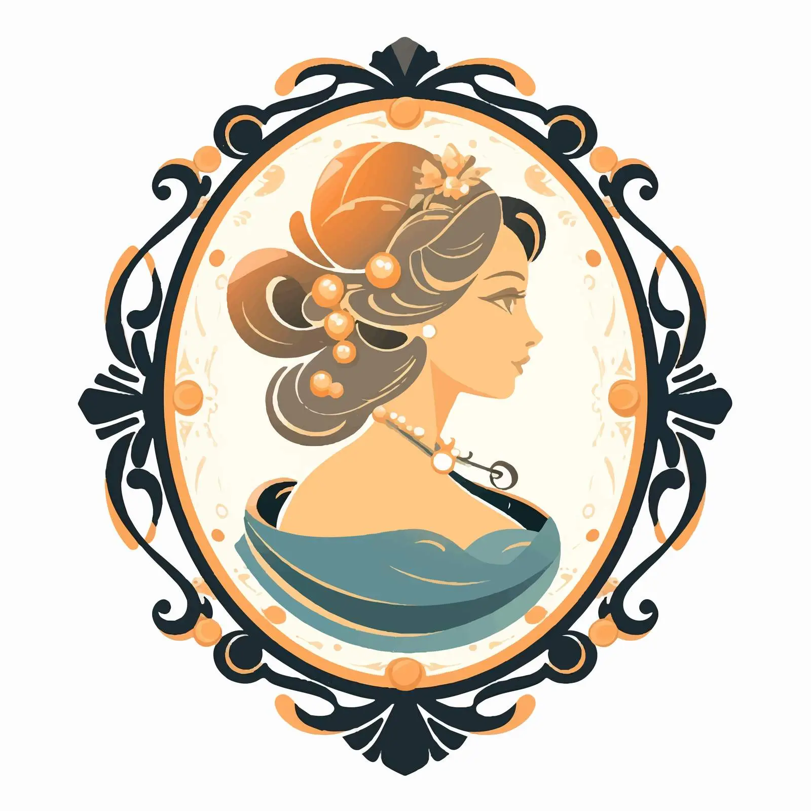 19th Century Antique Cameo Portrait Brooch — free download from Dotvec