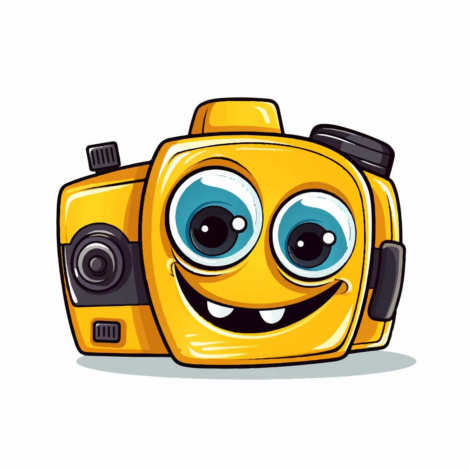 Smiley Cartoon Camera Vector Illustration — free download from Dotvec