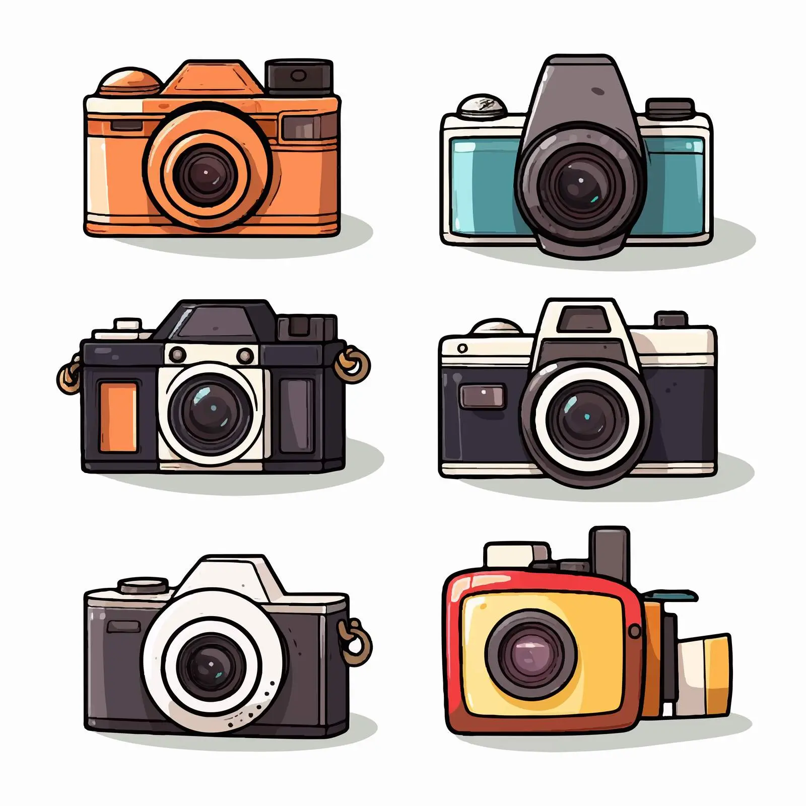 Cartoon Camera Icons Vector Illustration — free download from Dotvec