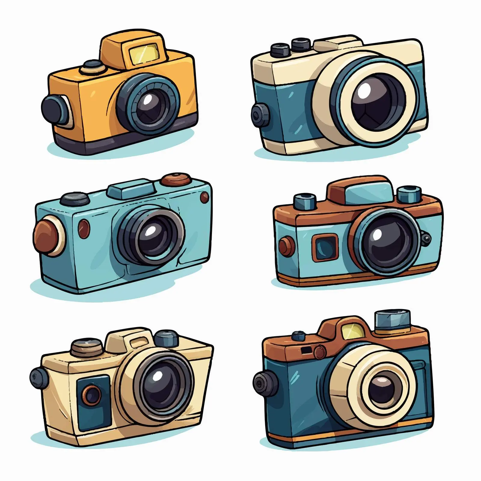 Cartoon Camera Icons Vector Illustration — free download from Dotvec