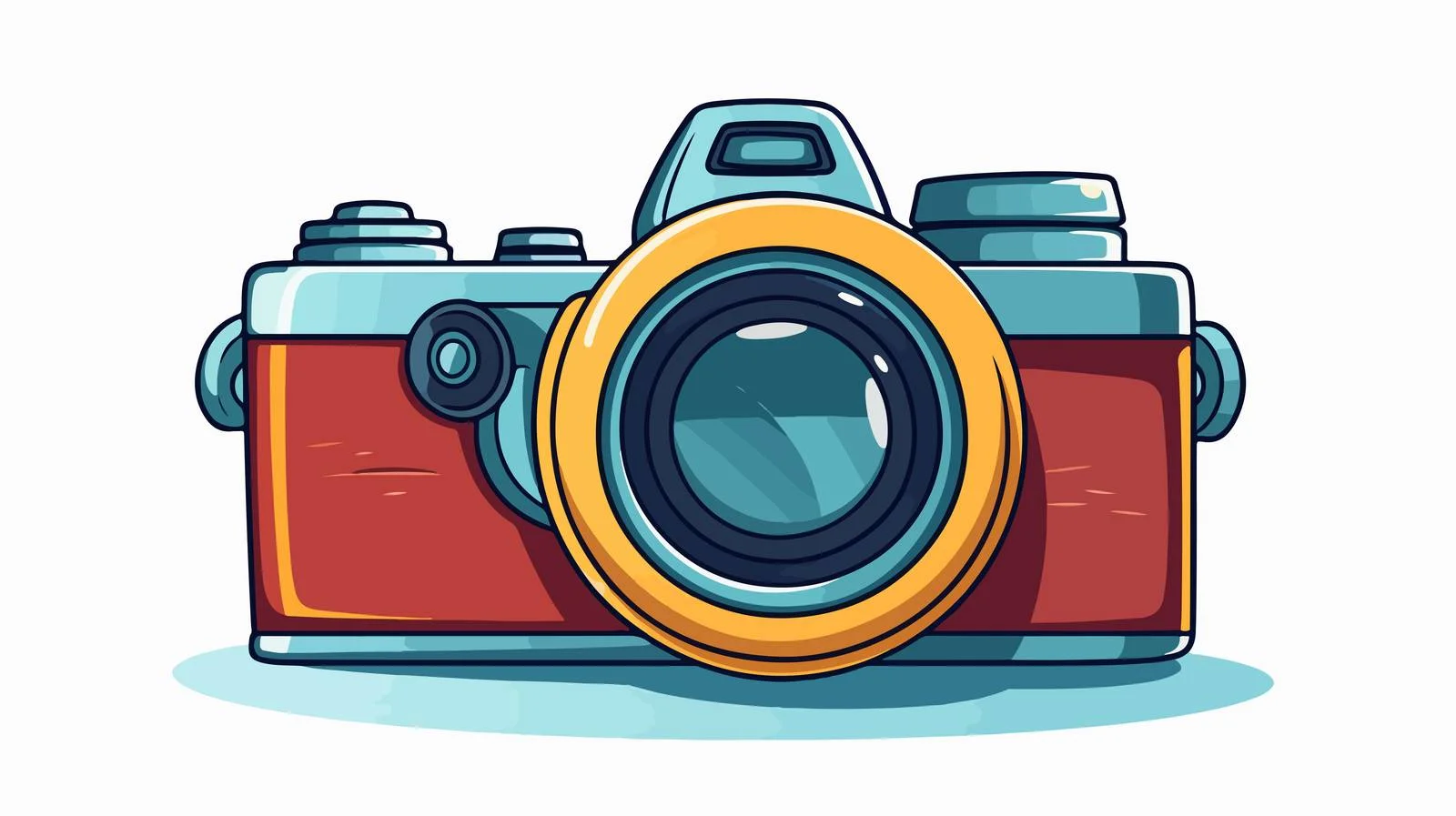 High-Quality Cartoon Camera Vector Illustration — free download from Dotvec