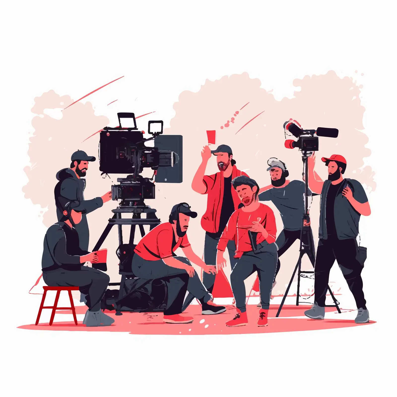 Film Making Process with Cameramen and Actors – free acting image from Dotvec