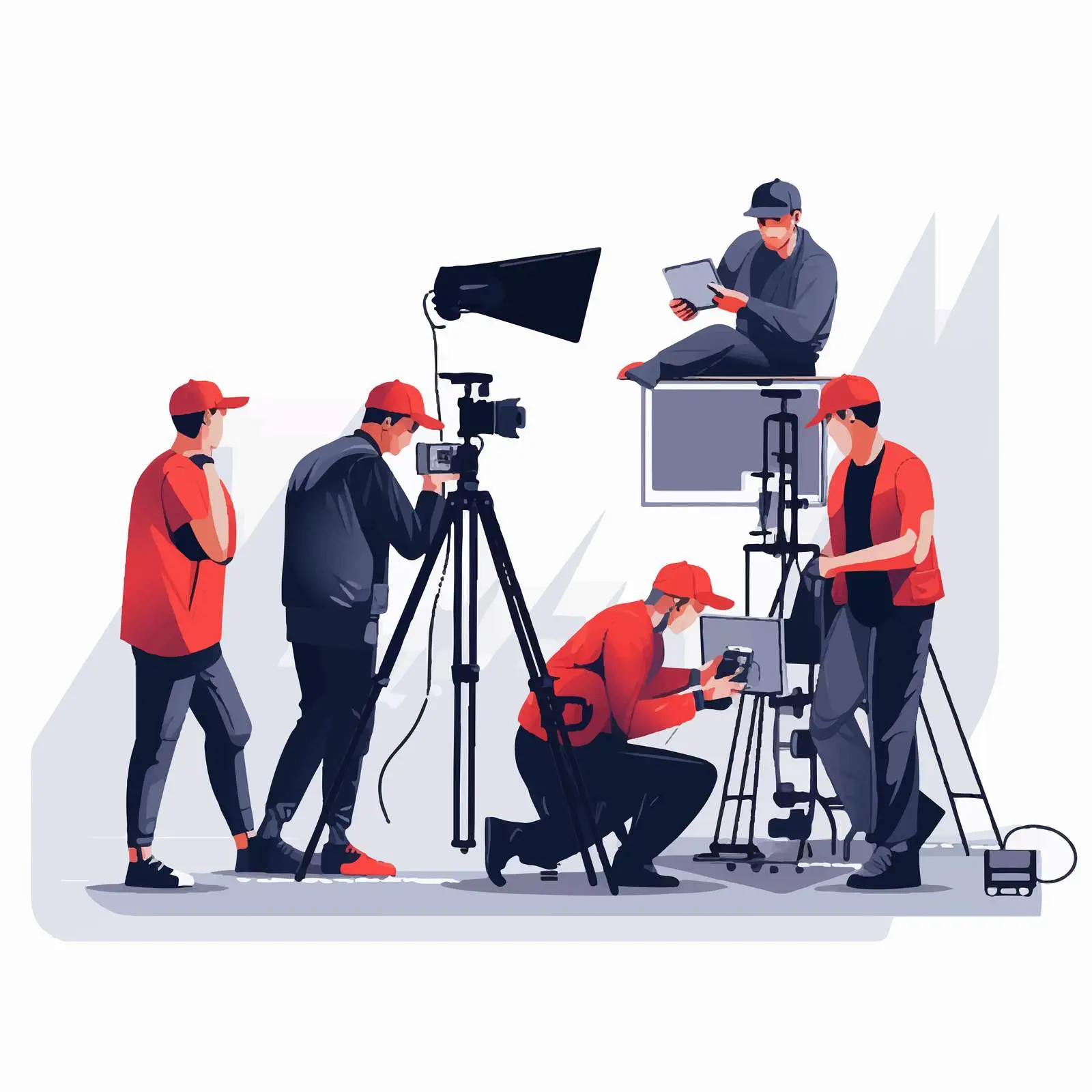 Film Crew Collaboration in Movie Production – free recording image from Dotvec
