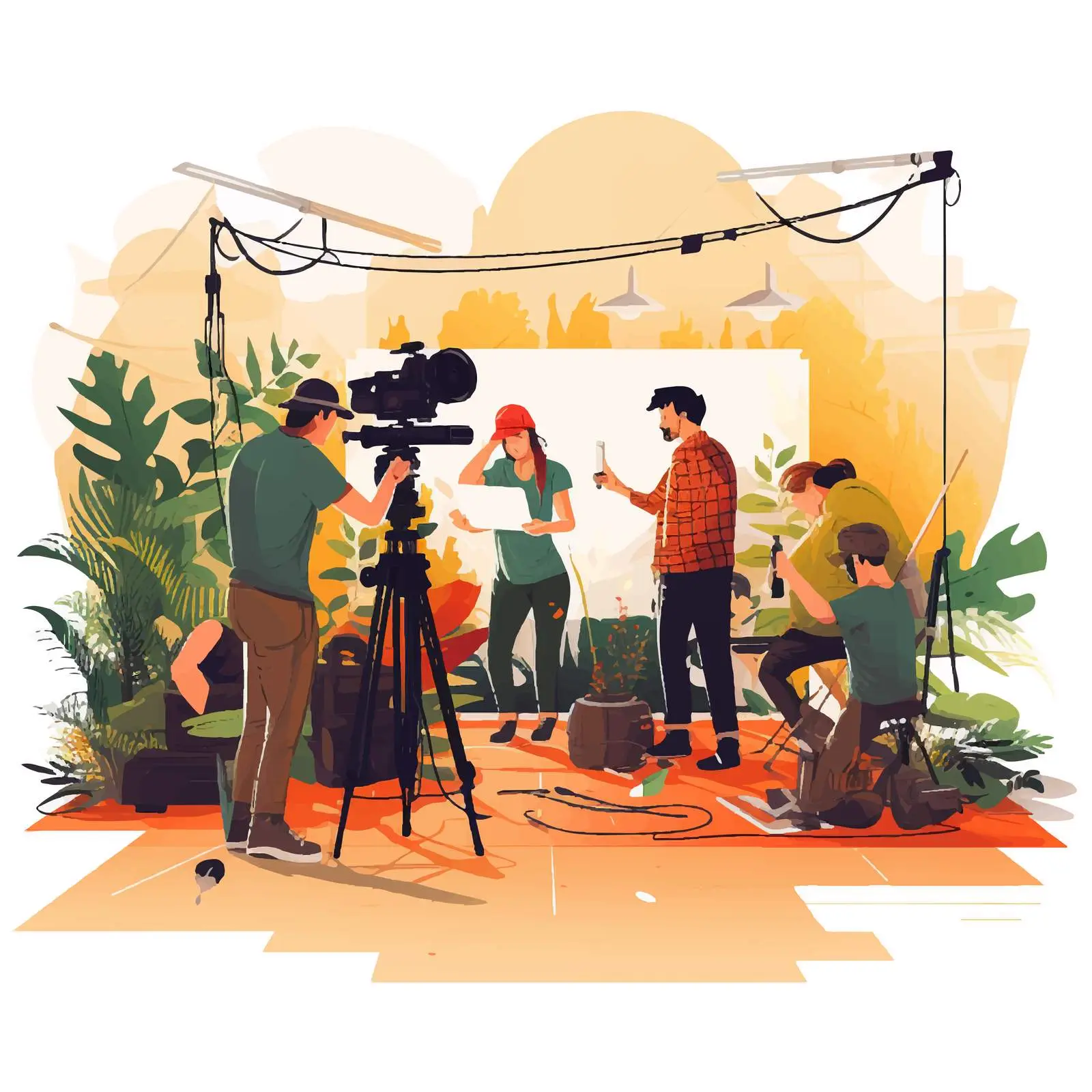 Film Crew Collaboration in Cinematic Production – free movie production image from Dotvec