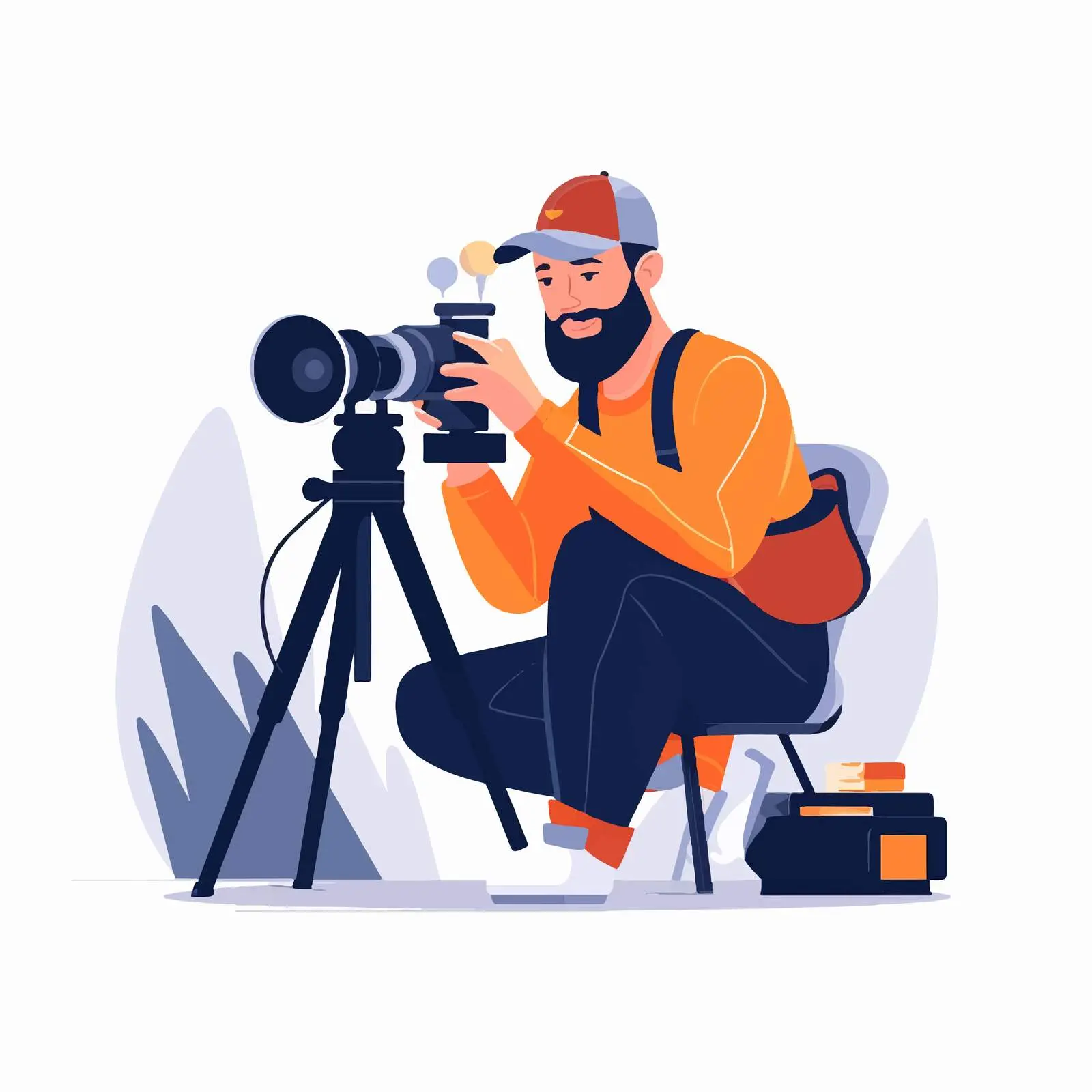 Cameraman with Professional Camera and Microphone – free recording image from Dotvec