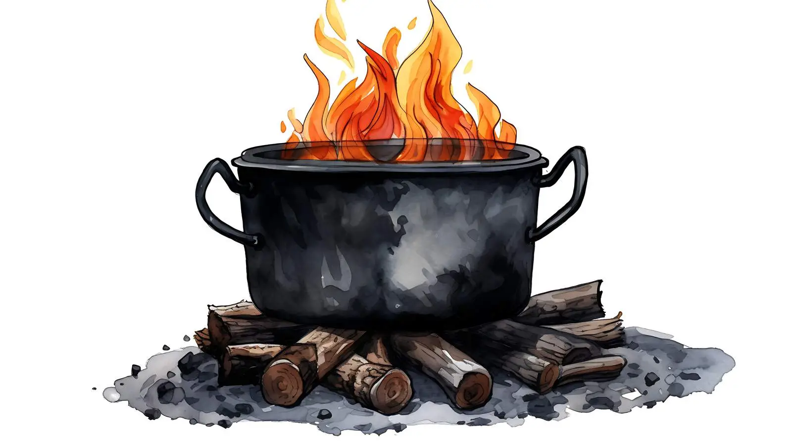 Campfire Cooking Set Isolated on White — free download from Dotvec