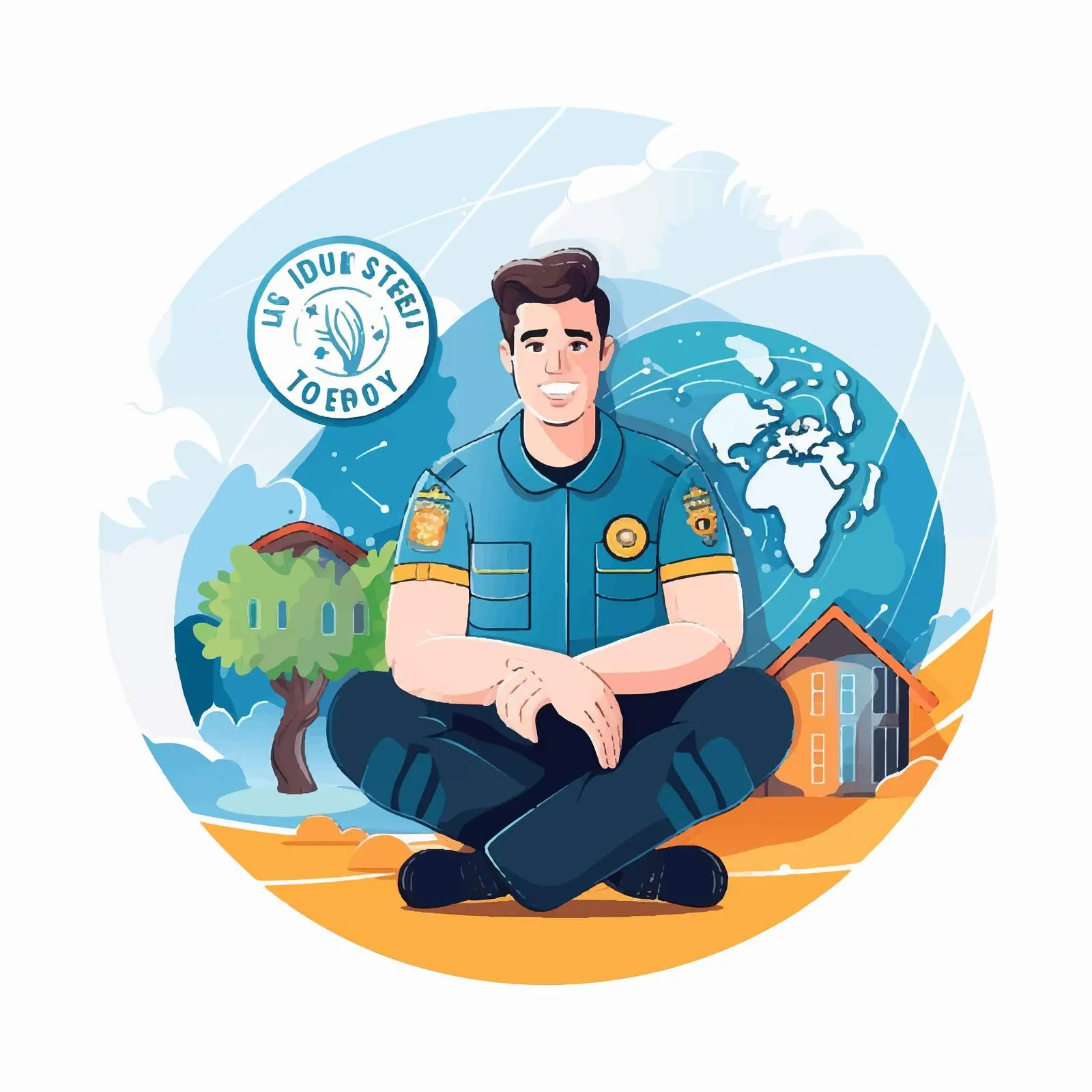 Responsible Stay at Home Campaign with Paramedic – free stay safe image from Dotvec