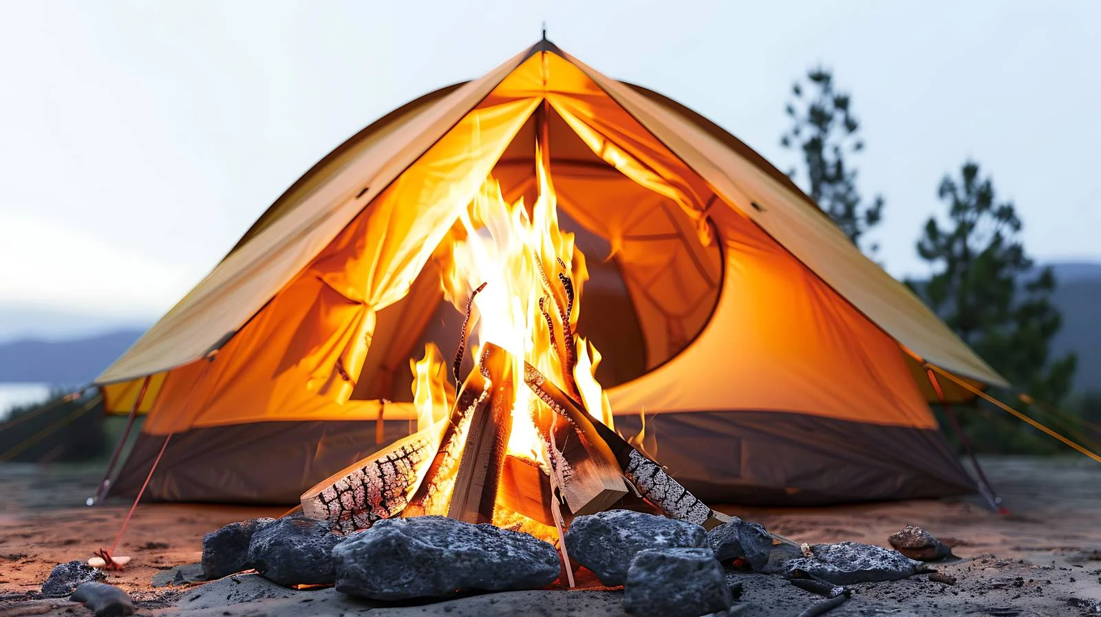 Nighttime Campfire Scene — free download from Dotvec