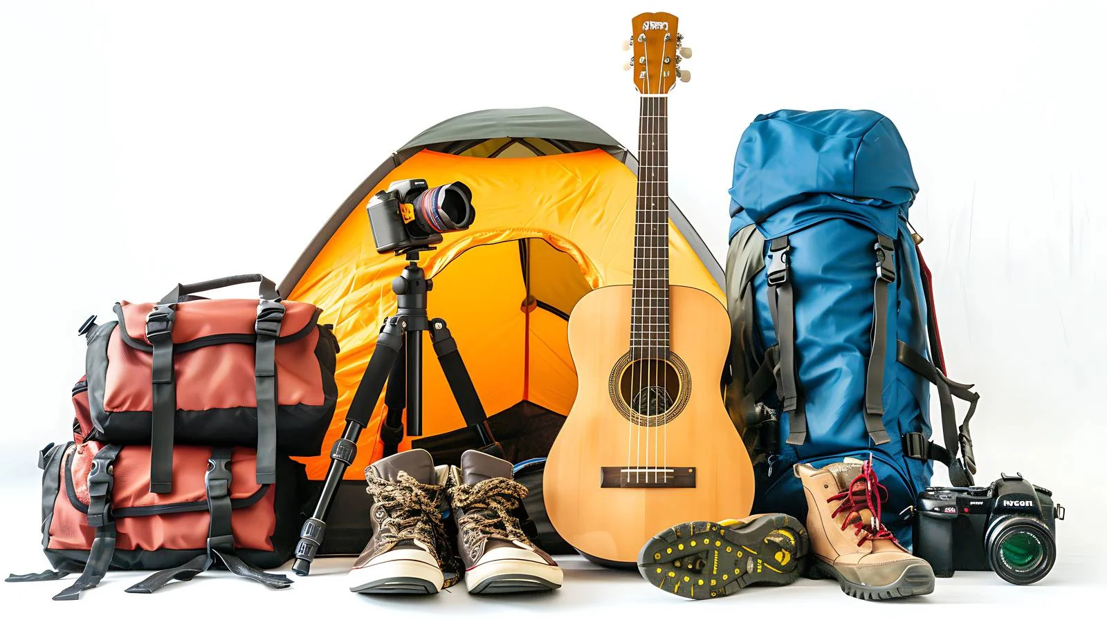 Outdoor Adventure Gear Arrangement — free download from Dotvec
