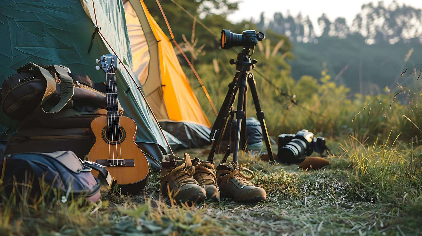 Essential Camping Gear Setup — free download from Dotvec