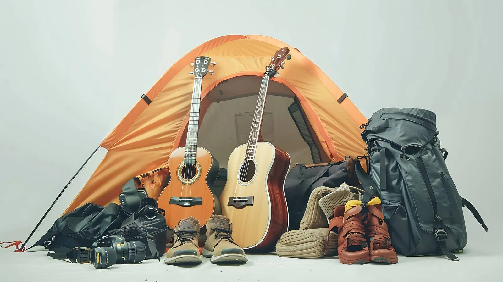 Essential Camping Gear Setup — free download from Dotvec