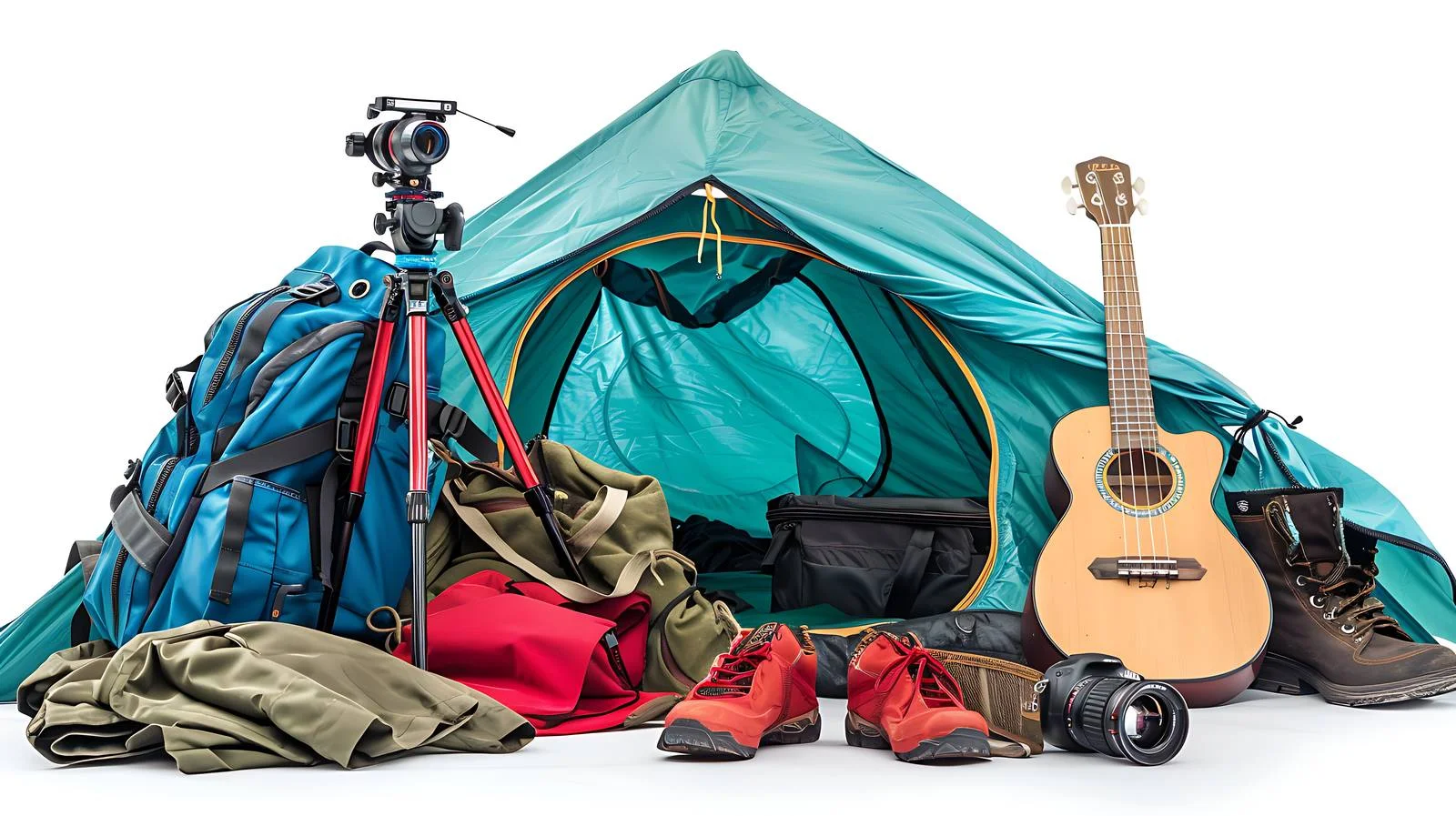 Essential Camping Gear Setup — free download from Dotvec