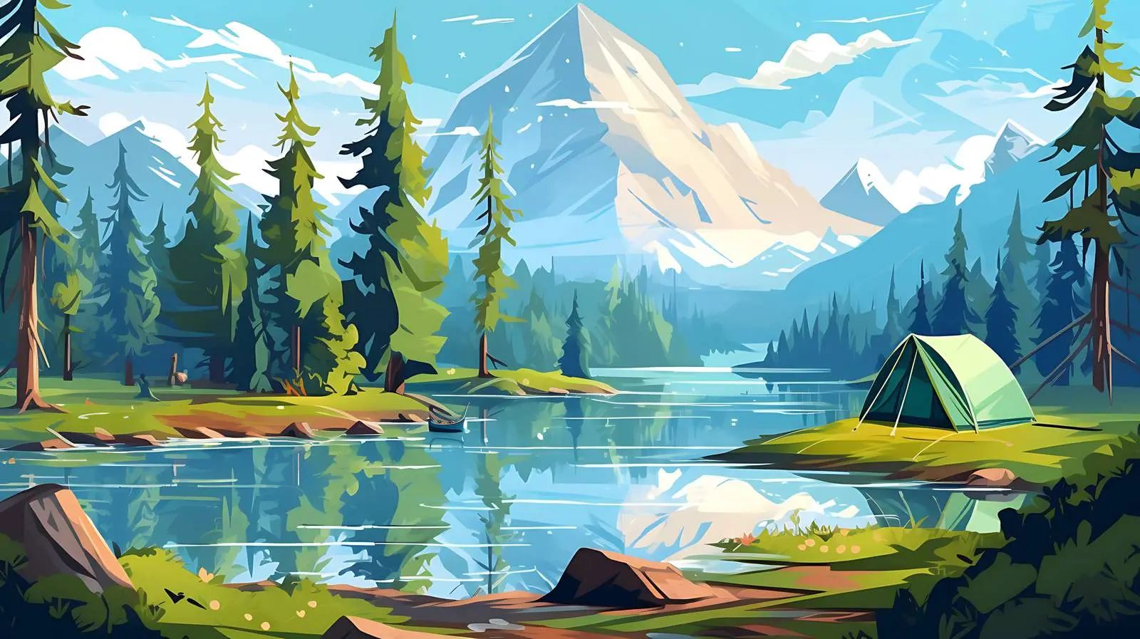 Wilderness Camping Adventure — free download from Dotvec