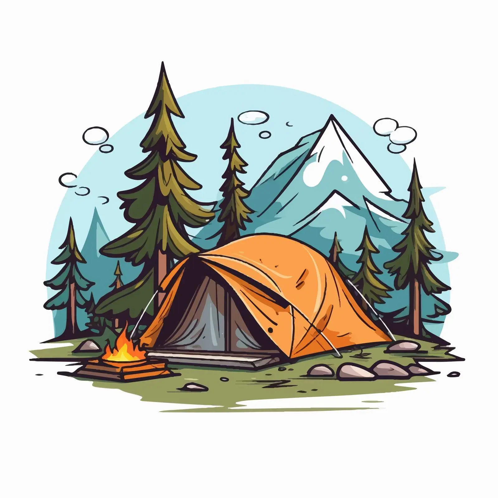 Camping Outdoor Design Vector Illustration — free download from Dotvec