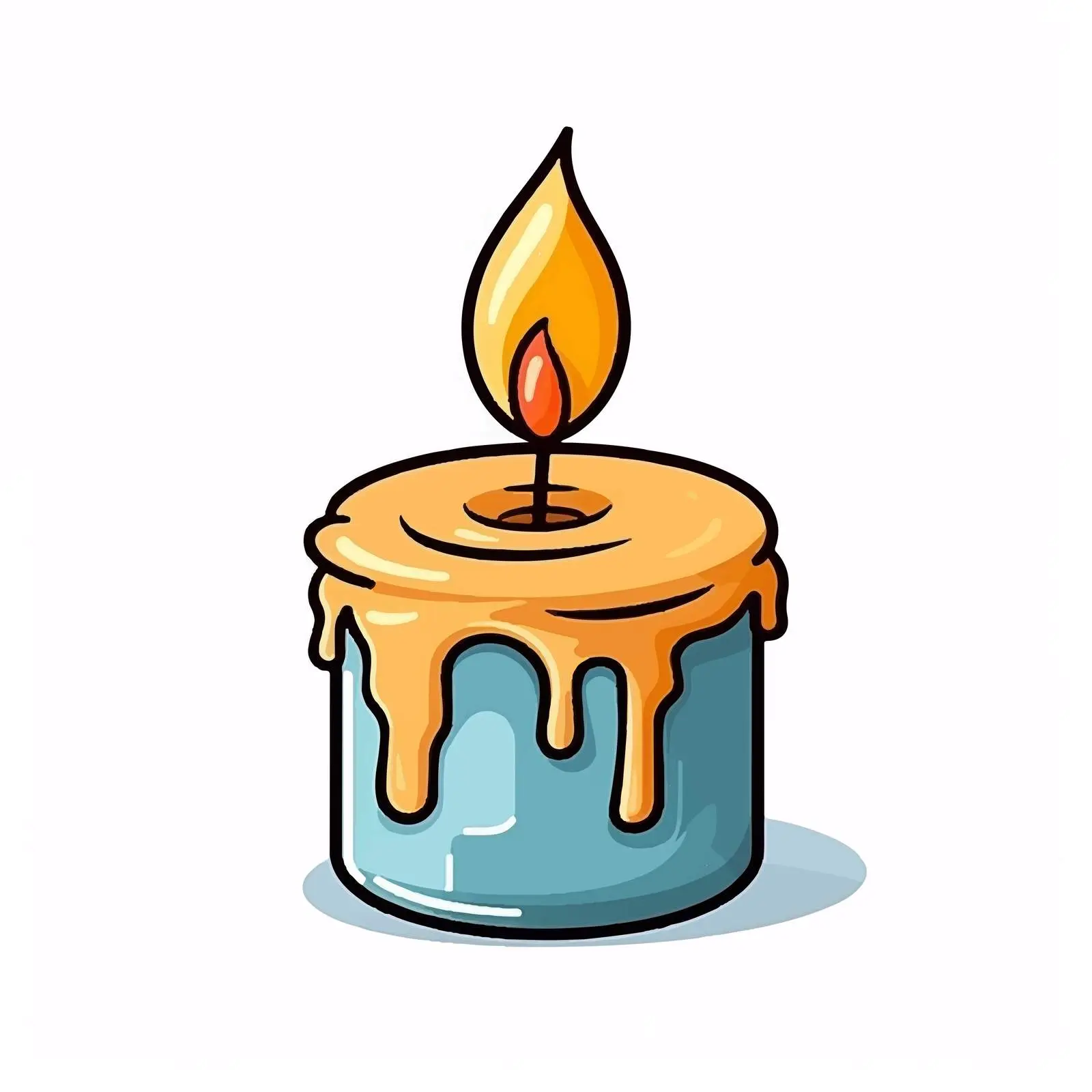 Cartoon Birthday Candle Vector Illustration — free download from Dotvec