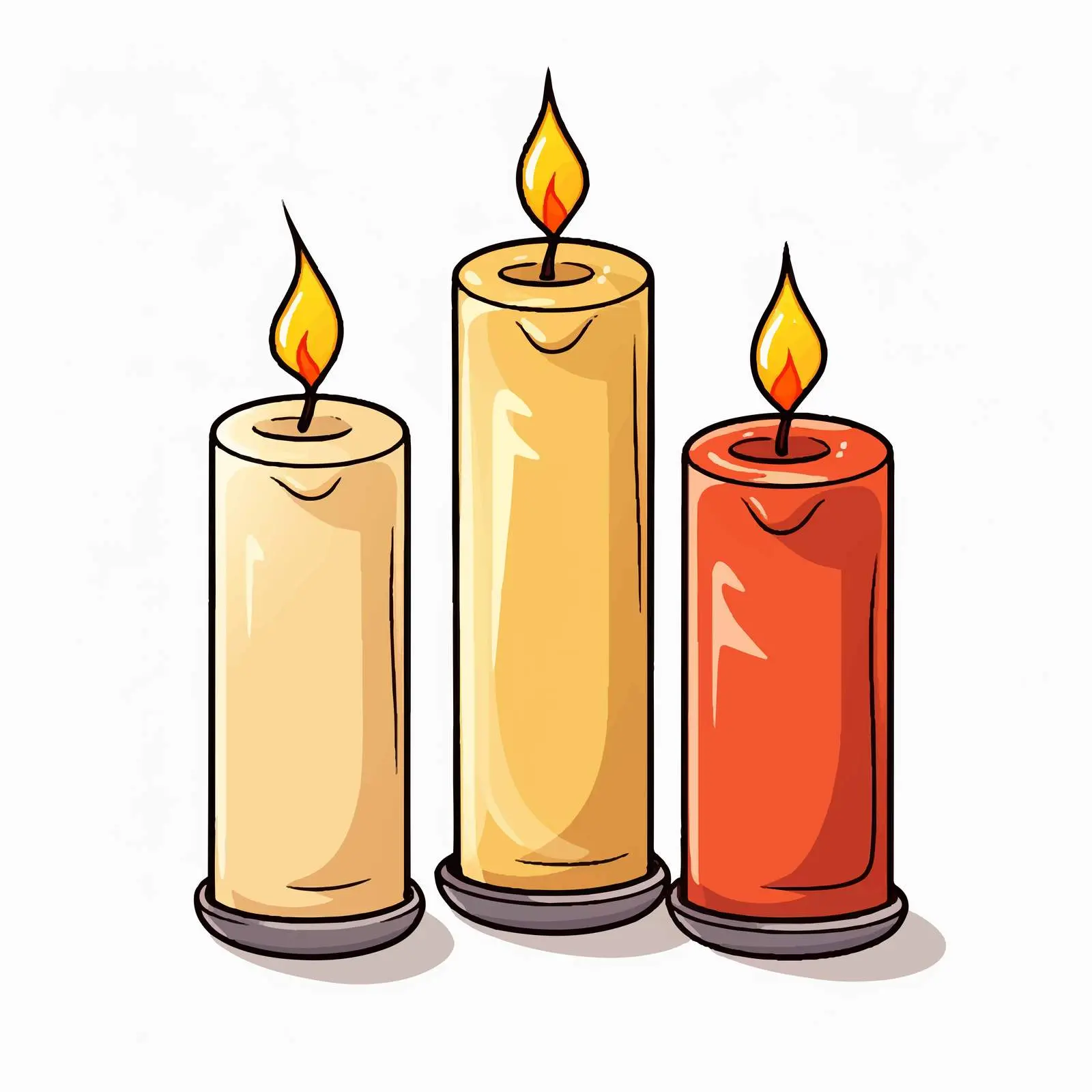 Line Art Candle Vector Illustration — free download from Dotvec