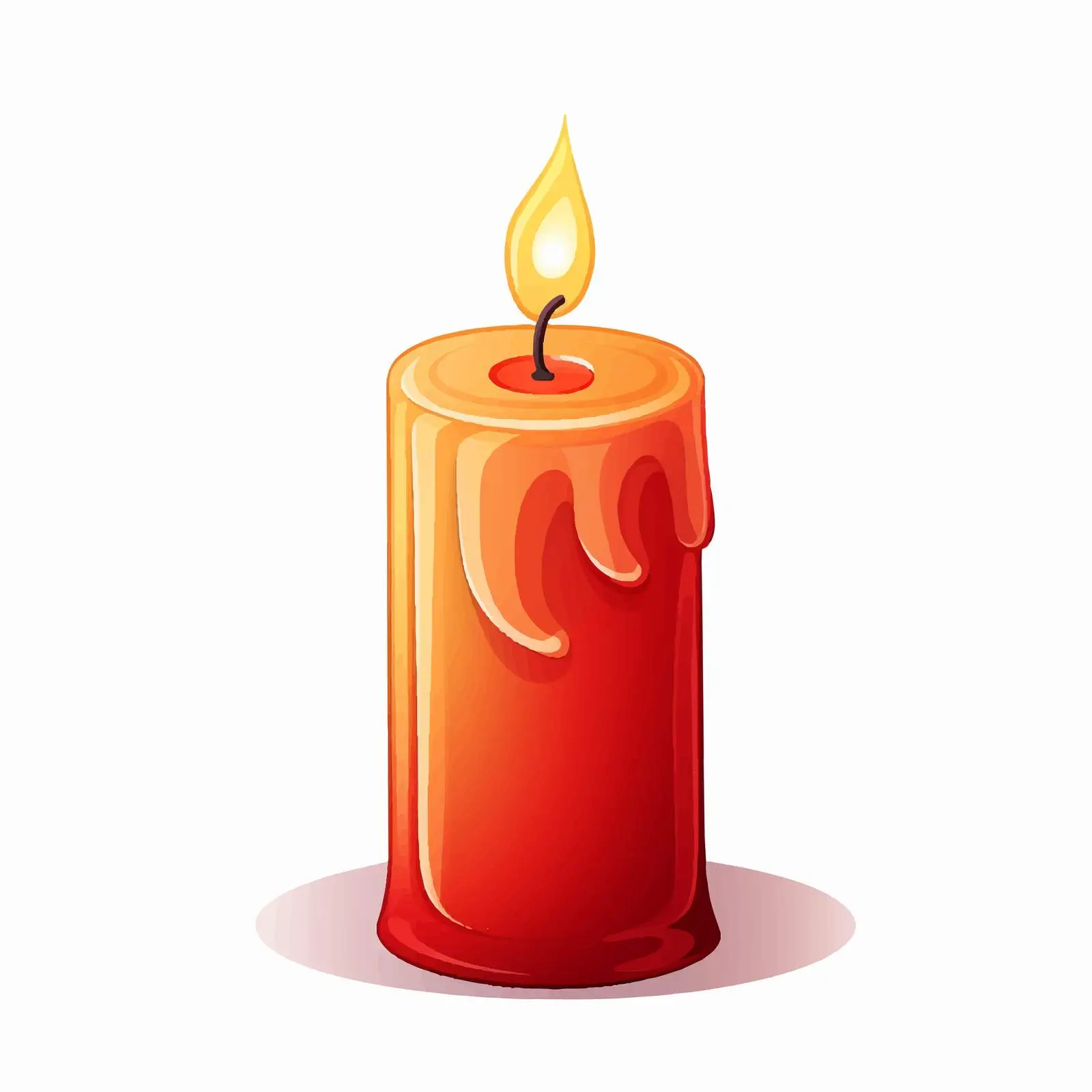 Candle Vector Illustration on White Background — free download from Dotvec