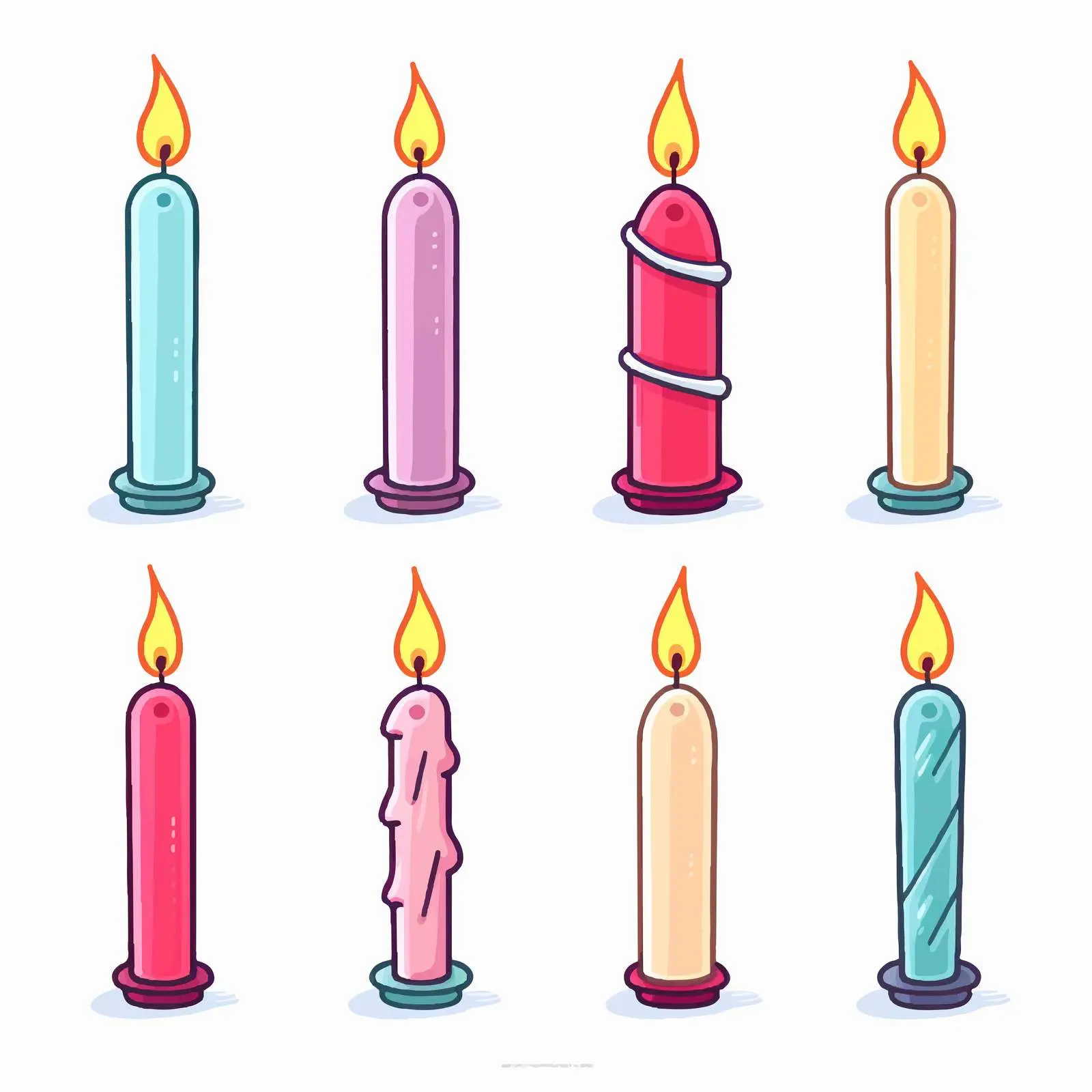 Isolated Candle Line Vector Illustration — free download from Dotvec