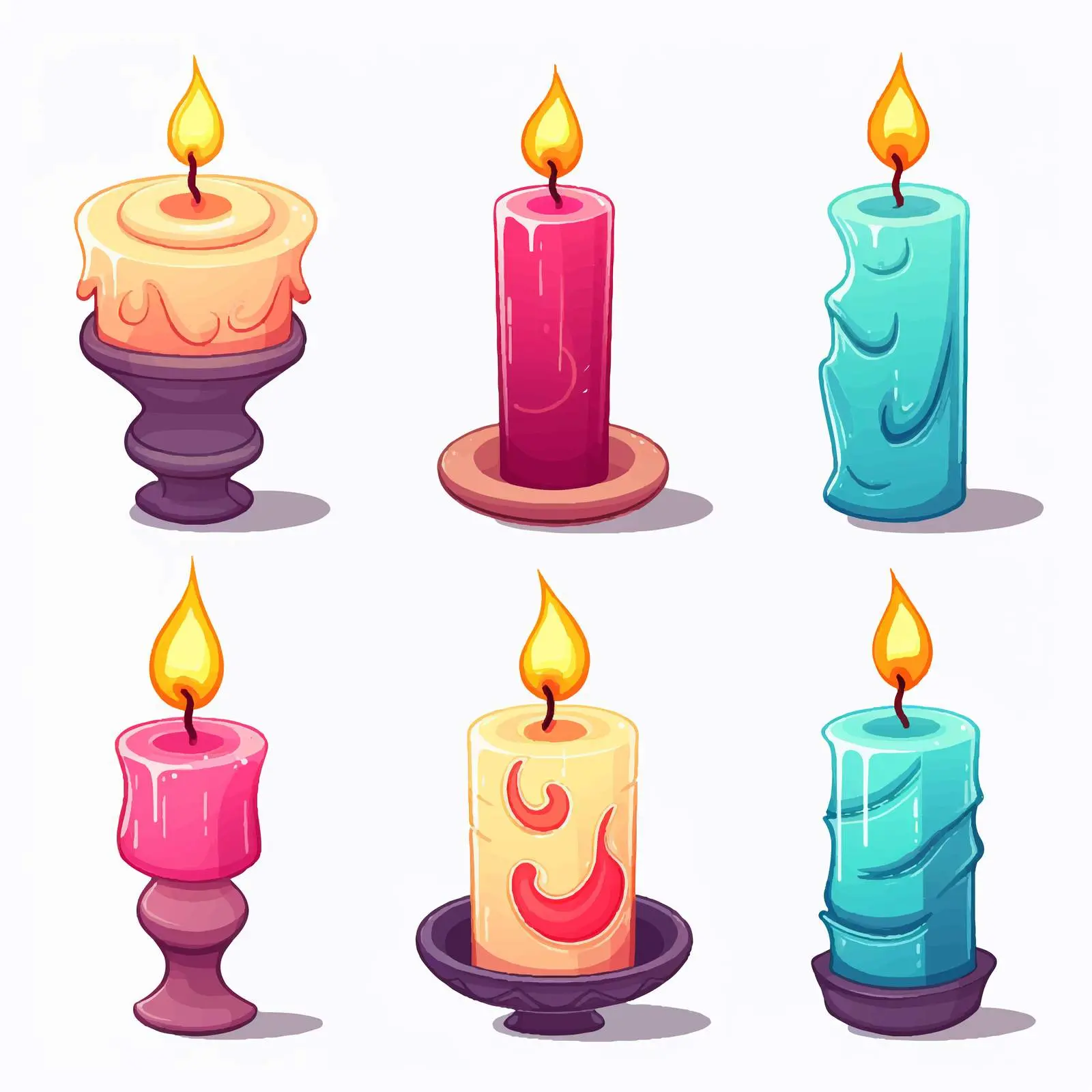 Candle Line Vector Illustration on White Background — free download from Dotvec