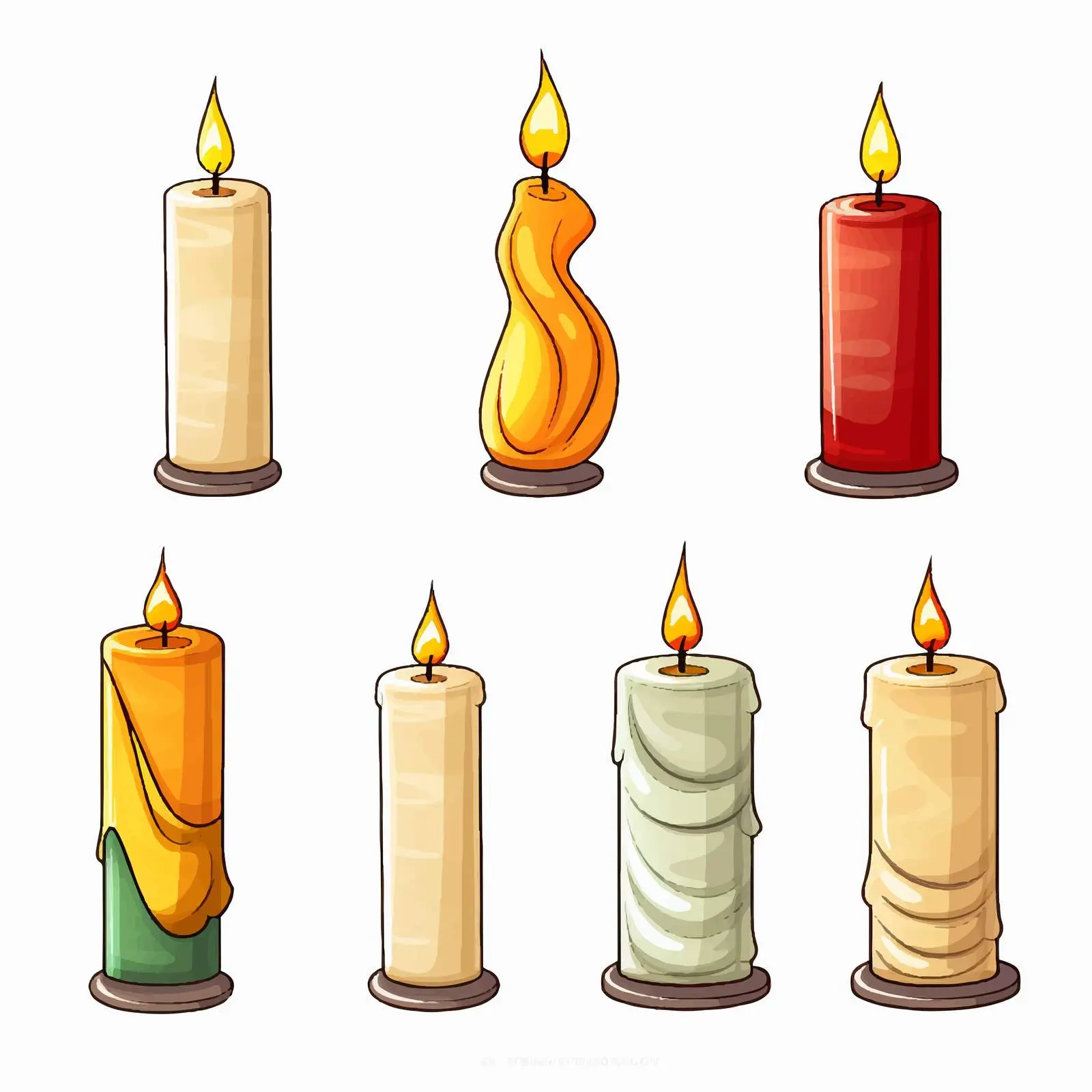 Isolated Candle Line Vector Illustration on White Background — free download from Dotvec