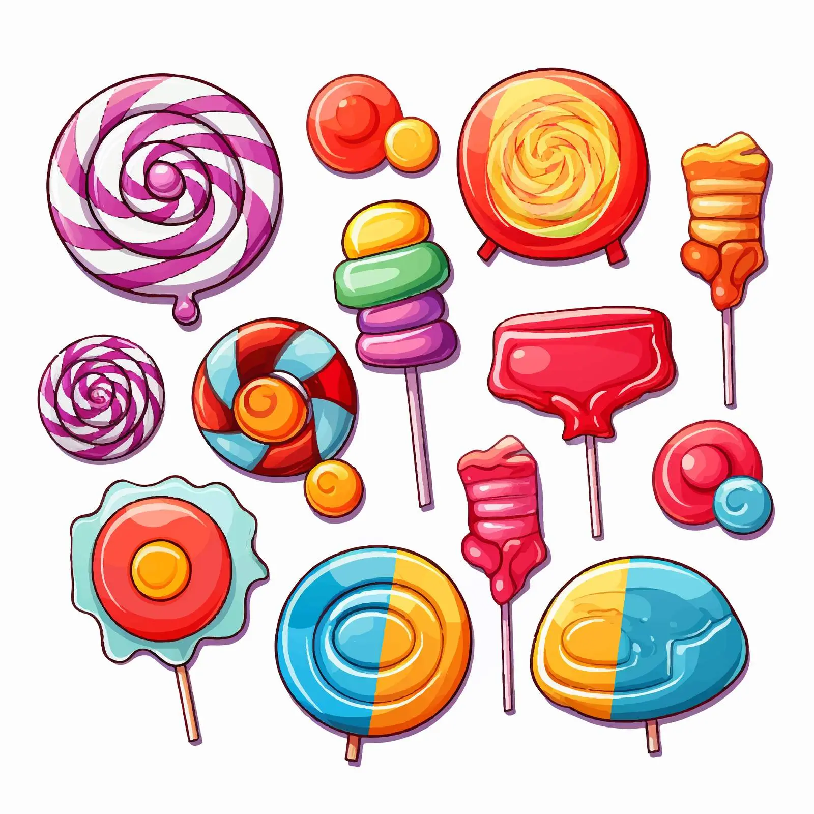 Candy Sketch Vector Illustration on White Background — free download from Dotvec