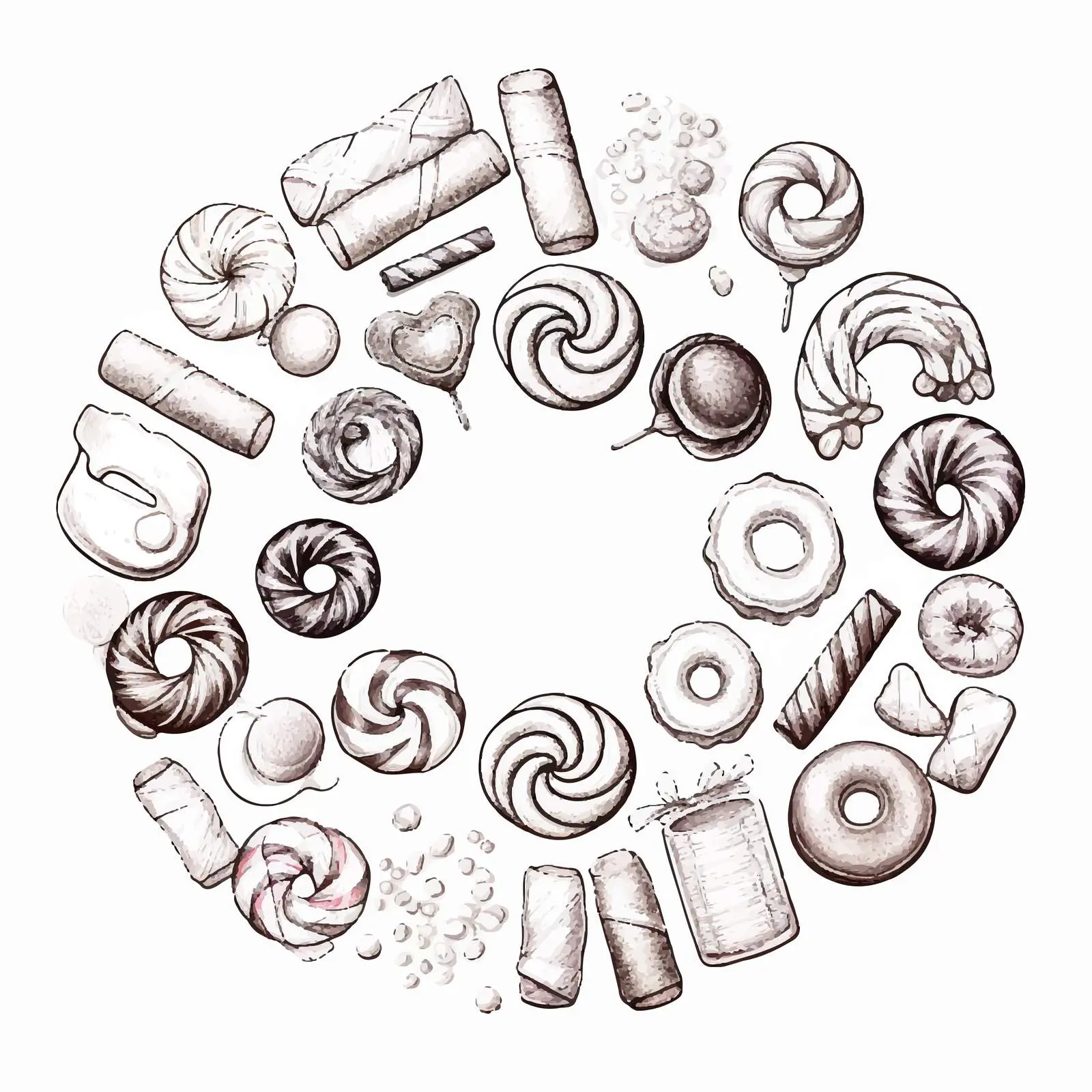 Colorful Candy Vector Illustration on White Background — free download from Dotvec