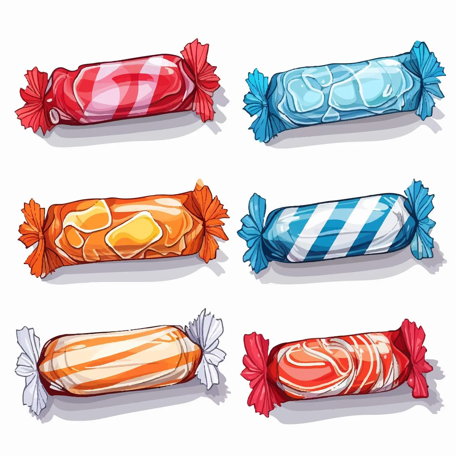 Candy Wrapper Line Vector Illustration on White Background — free download from Dotvec