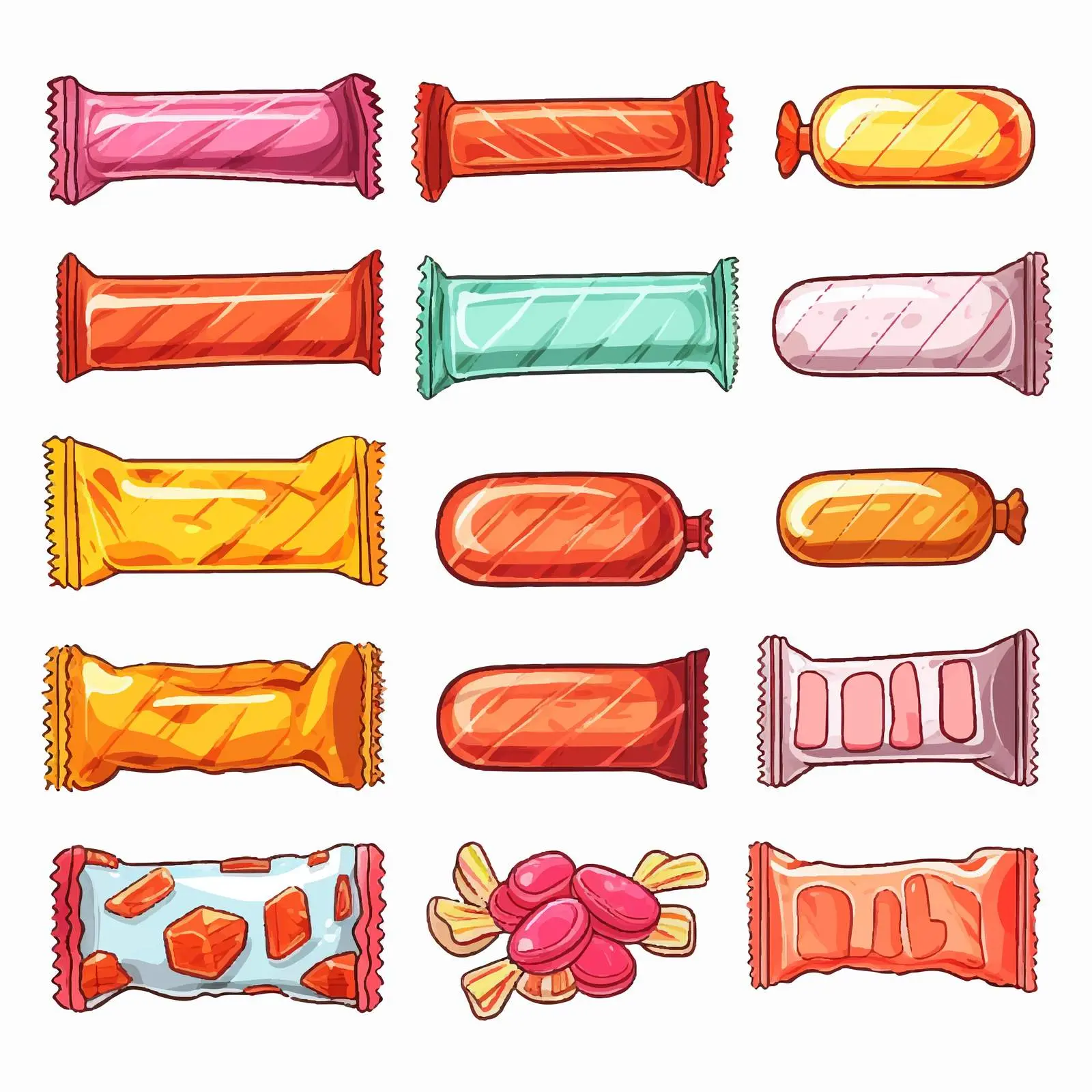 Colorful Candy Wrapper Vector Illustration — free download from Dotvec