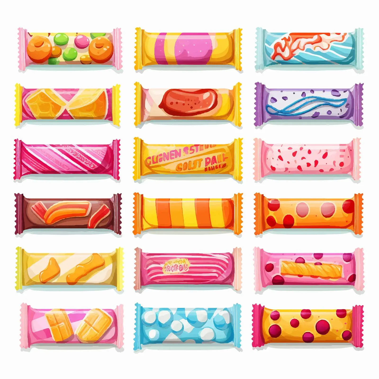 Colorful Candy Wrapper Vector Illustration — free download from Dotvec