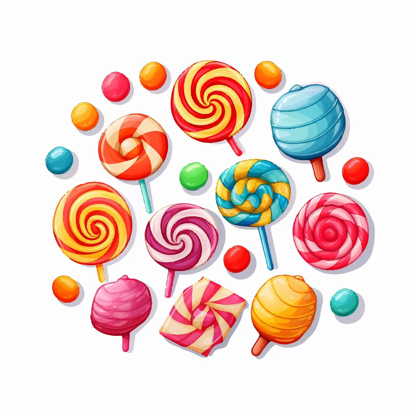 Candy Line Vector Illustration on White Background — free download from Dotvec