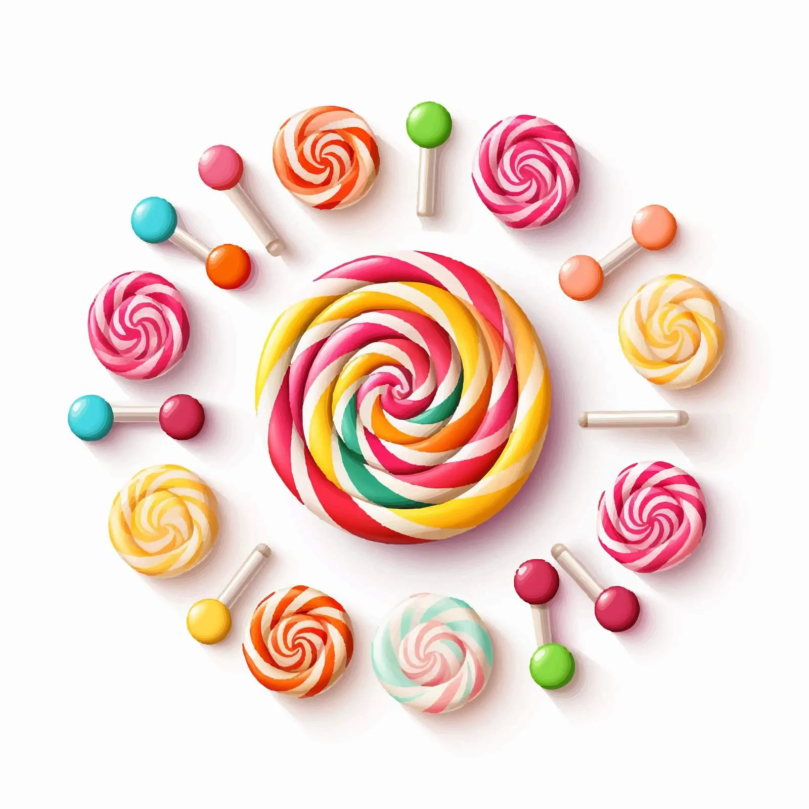 Candy Line Vector Illustration on White Background — free download from Dotvec