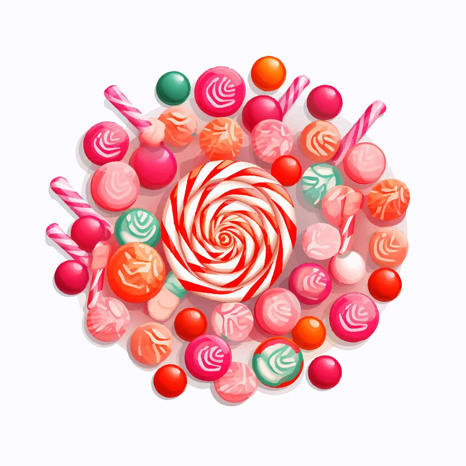 Colorful Candy Line Vector Illustration — free download from Dotvec